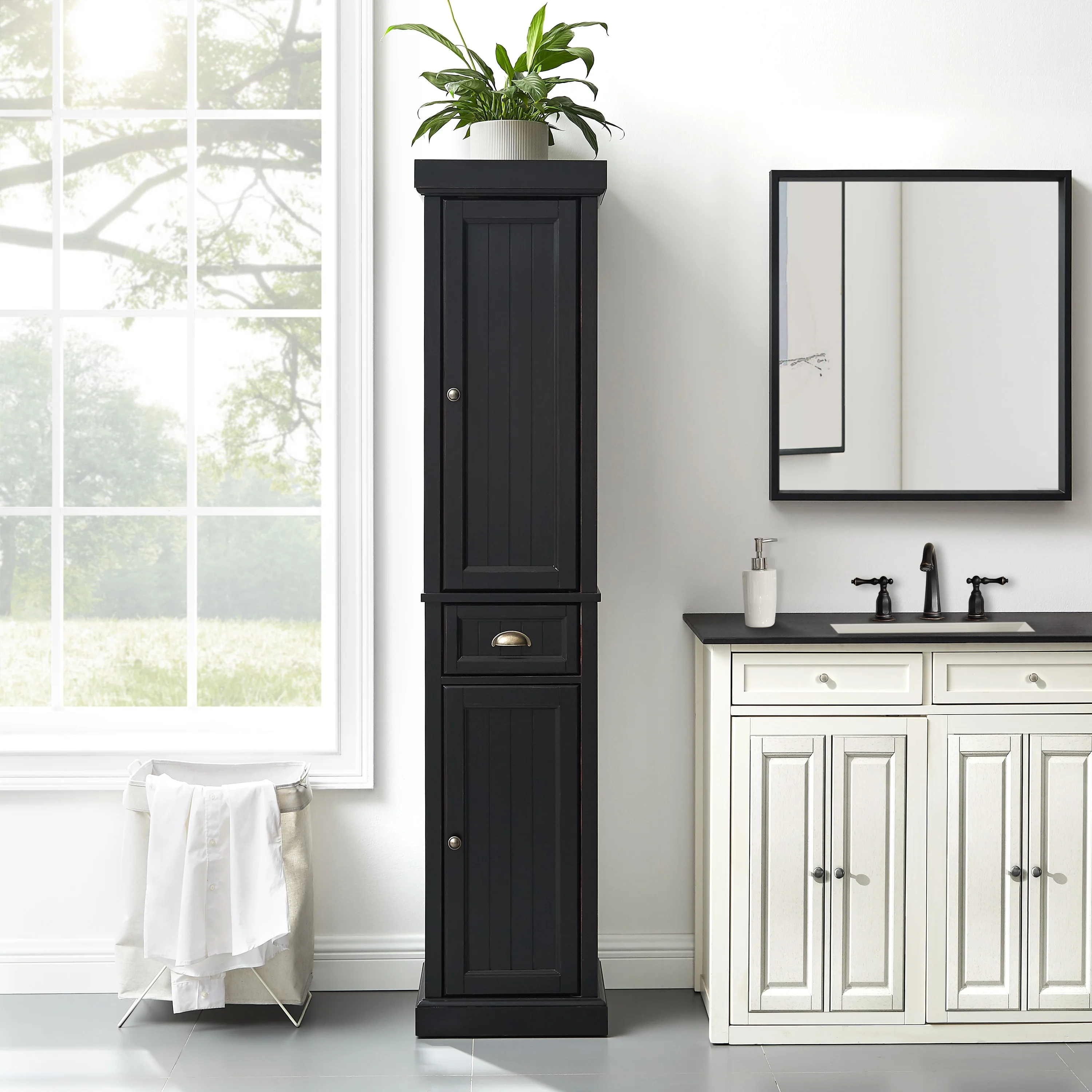 Crosley Seaside Tall Linen Cabinet