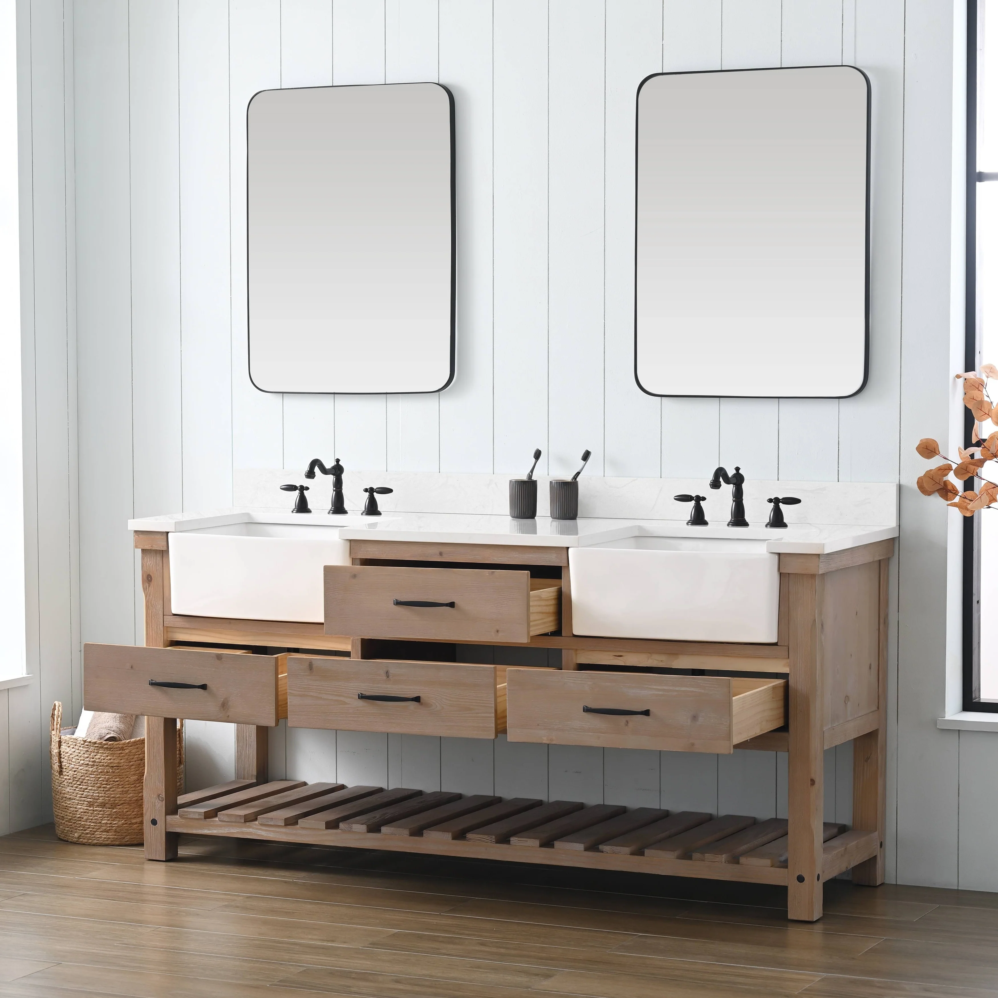 Sudio Design Bathroom Vanity Wesley Weathered Collection.