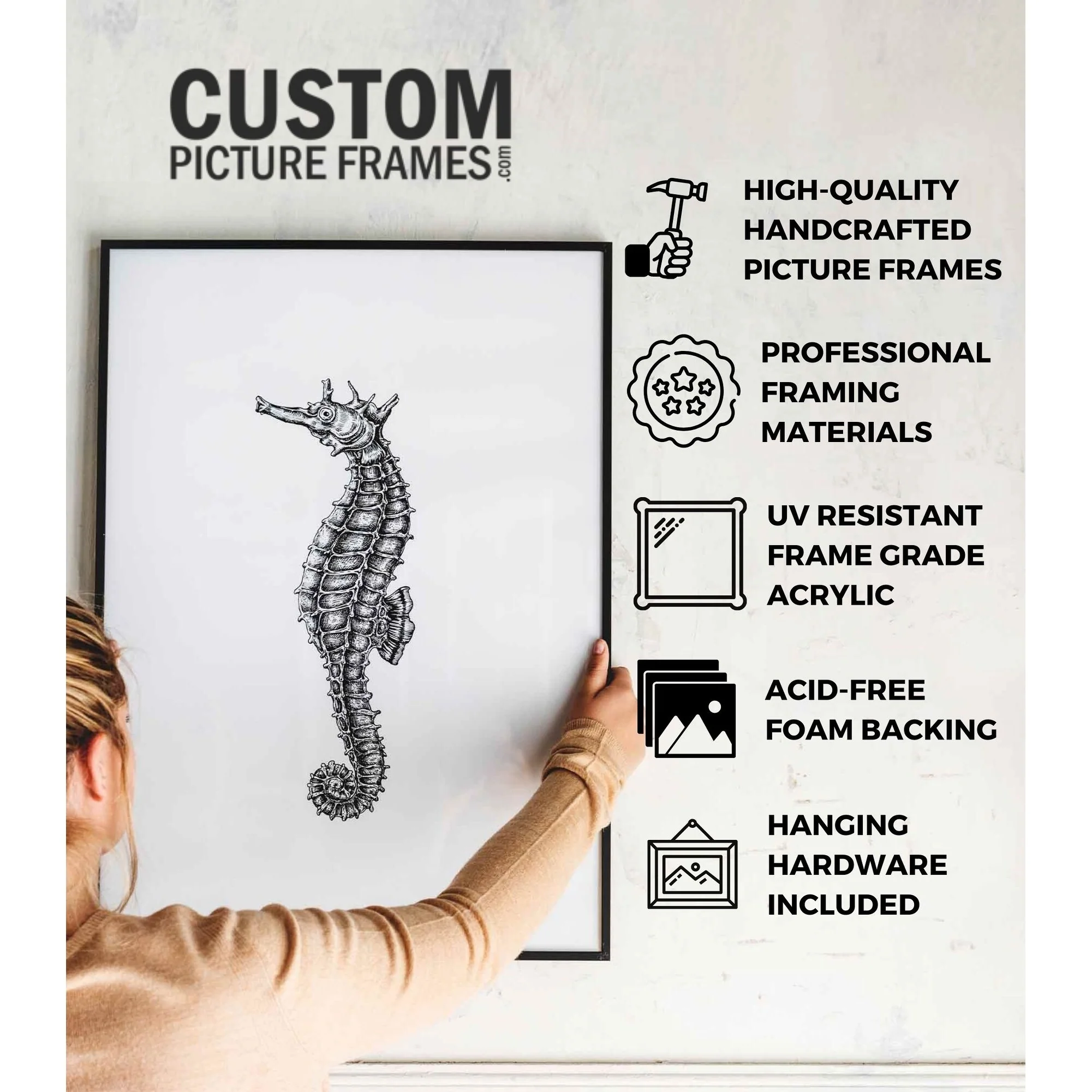 White Photo Mat with Black Core 16x20 for 11x17 Photos Fits 16x20
