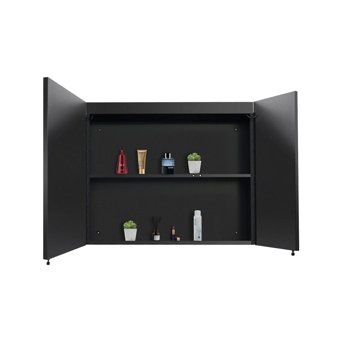 30x26 inch Black LED Mirror Medicine Cabinet Surface, Defogger, Anti-Fog,Dimmable Lights Brightness Memory