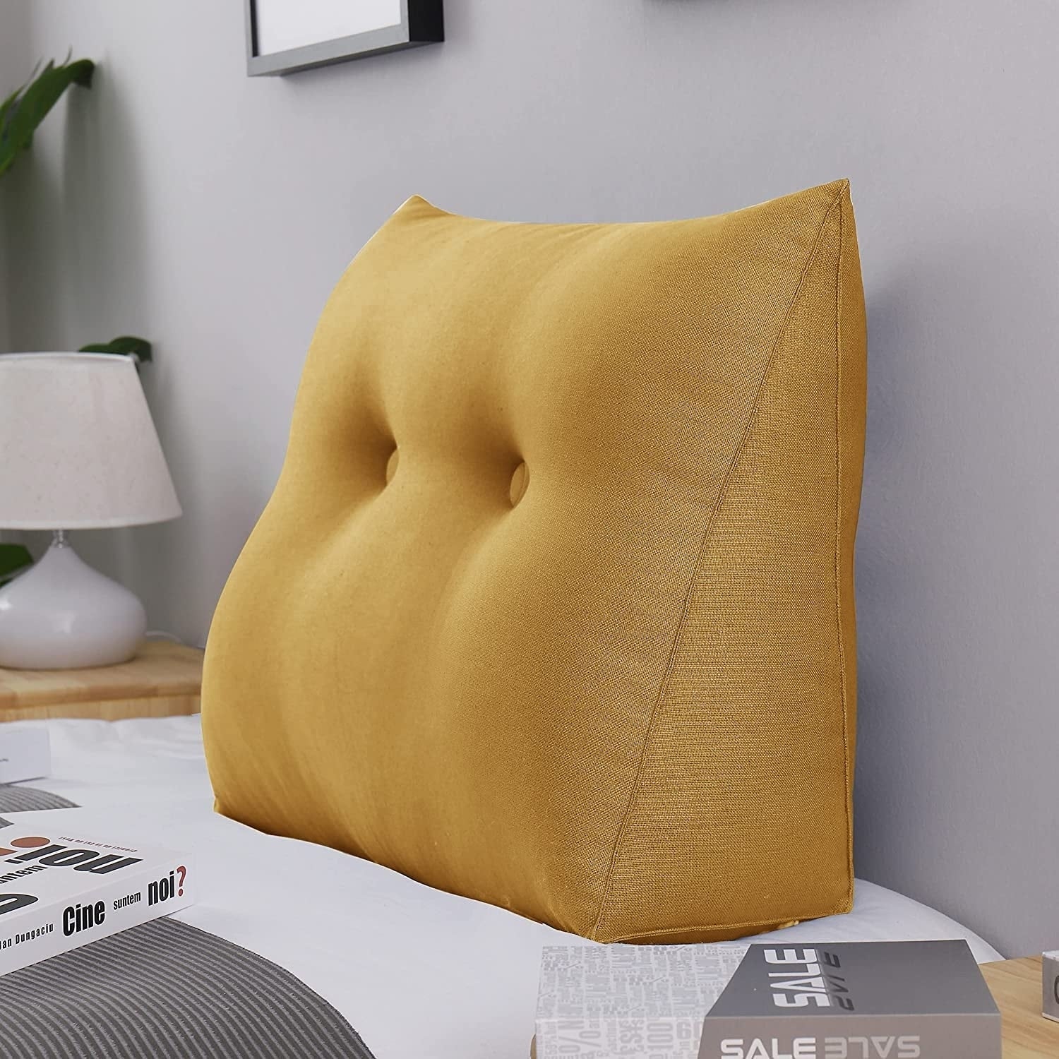 WOWMAX Bed Rest Wedge Reading Pillow Sofa Daybed Triangle Cushion 24