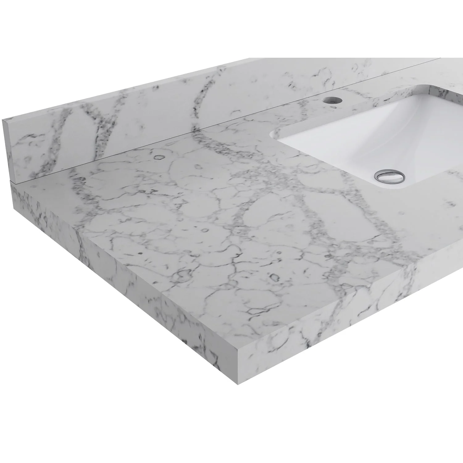 Willow Collection 60 in W x 22 in D x 36 in H Boston Double Bowl Sink Bathroom Vanity with Countertop