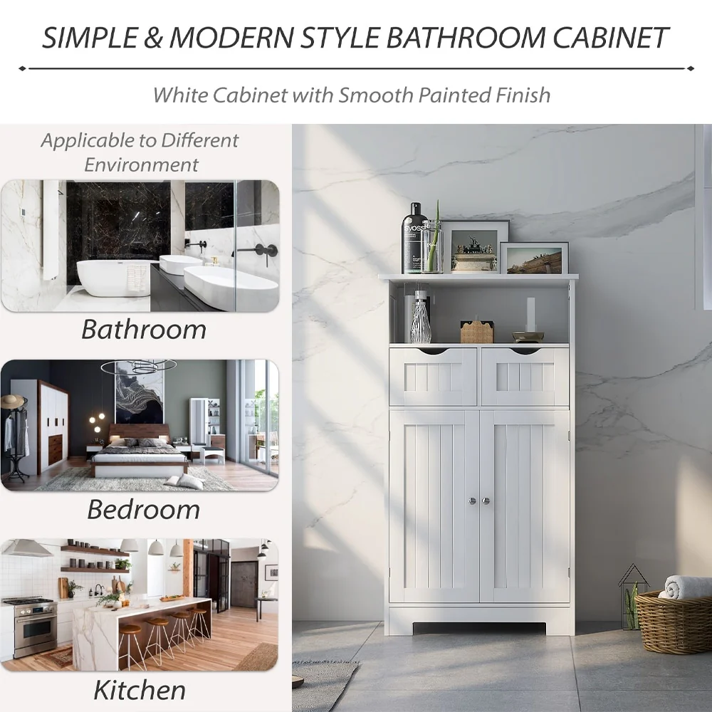 Freestanding Bathroom Floor Cabinet, Storage Cabinet