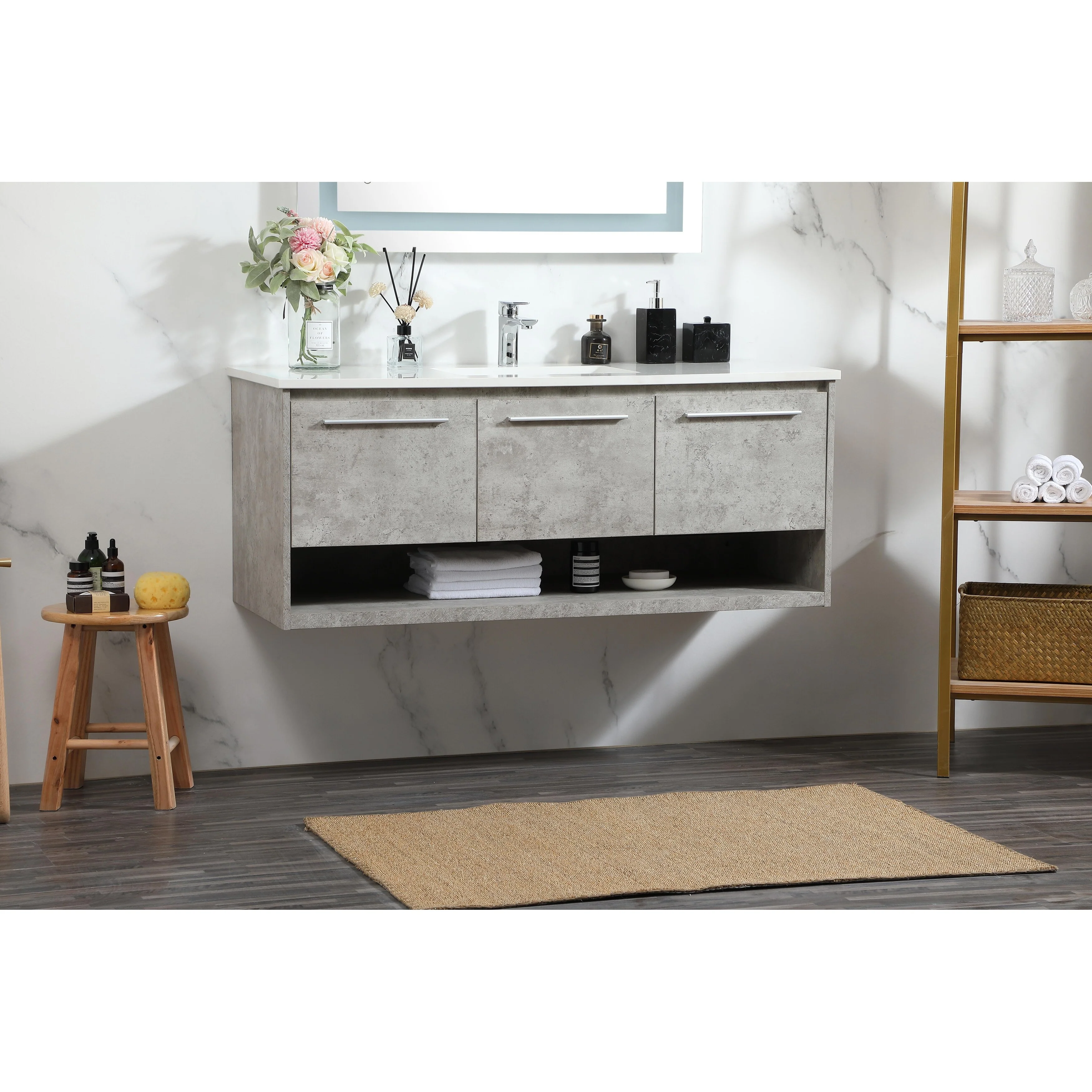 Brush 36 - 48 Inch Single Bathroom Vanity