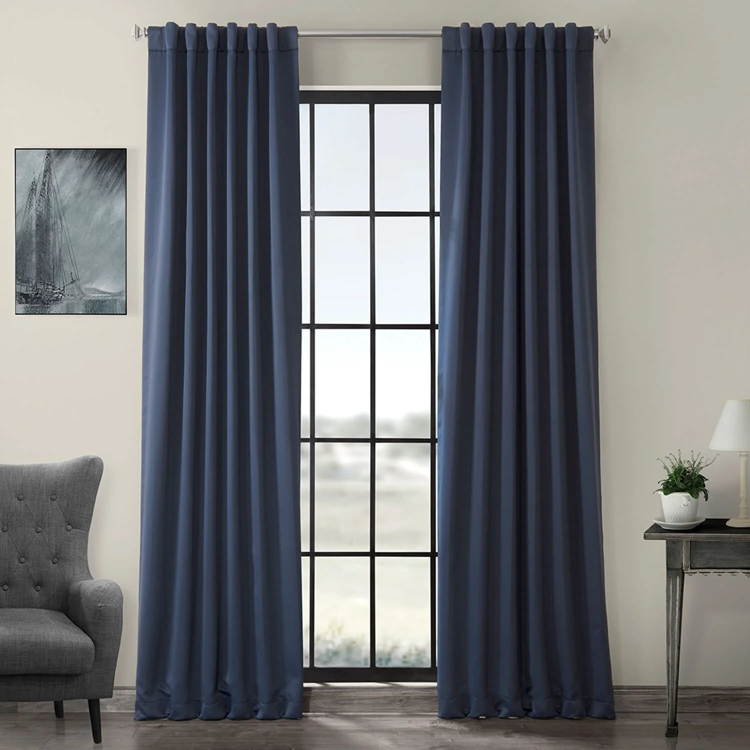 Exclusive Fabrics Room Darkening 120-inch Curtain Panel Pair (2 Panels)