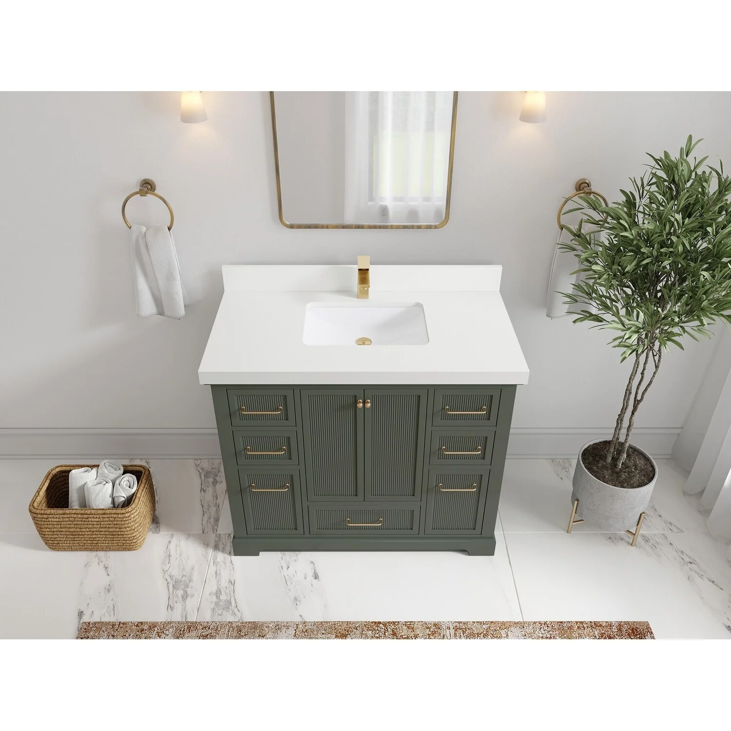 Willow Collections 42 in. W x 22 in. D Alys Single Sink Bathroom Vanity with Countertop