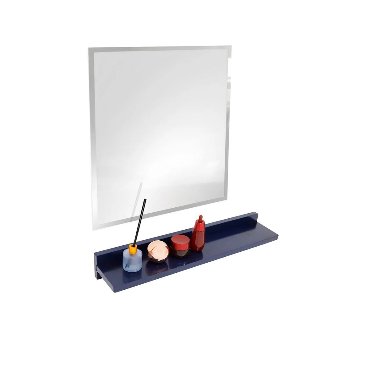 Wireless Charging Shelf And Frameless Bathroom Vanity Mirror Set
