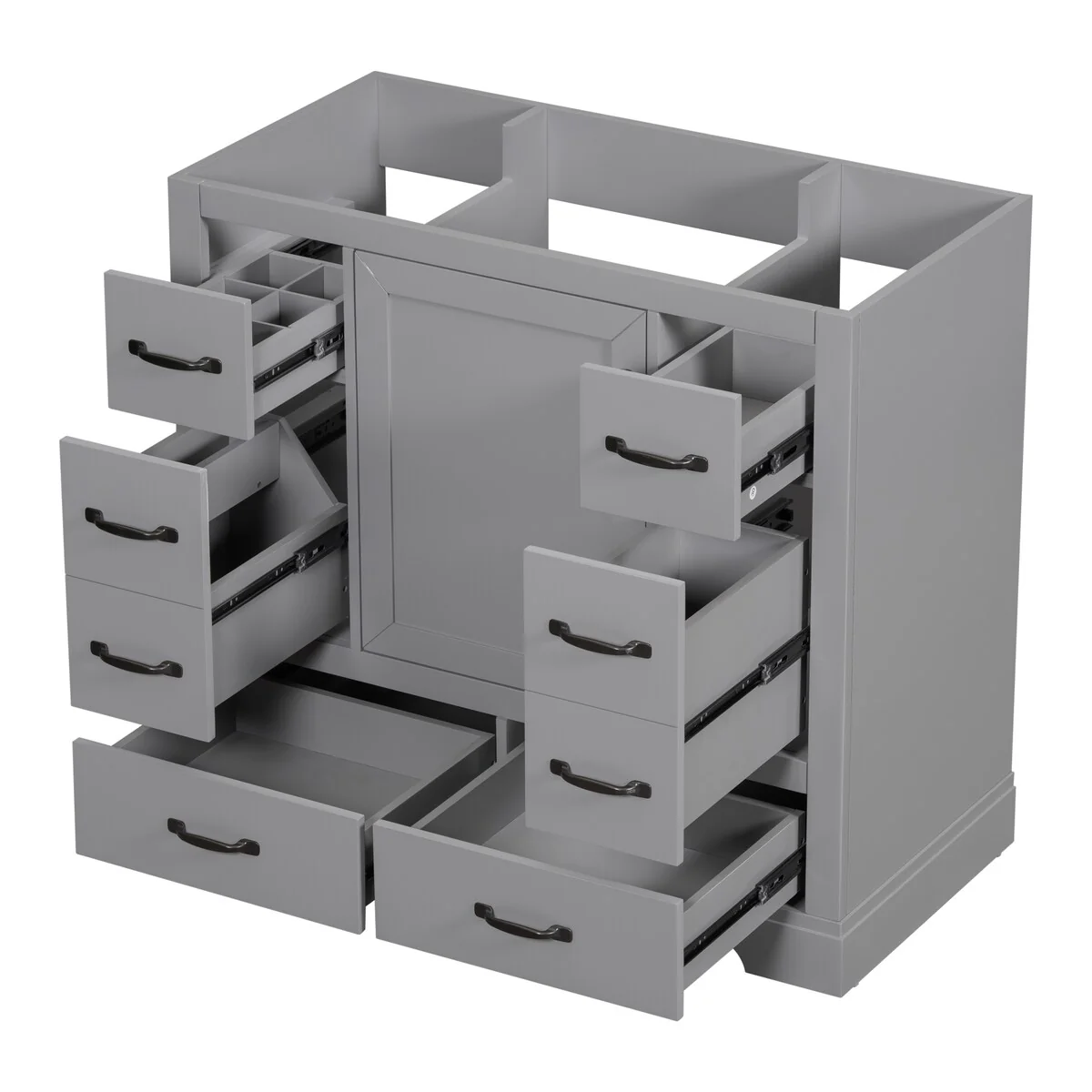 Bathroom Vanity Cabinet with Multi-Functional Drawer and Adjustable Shelf