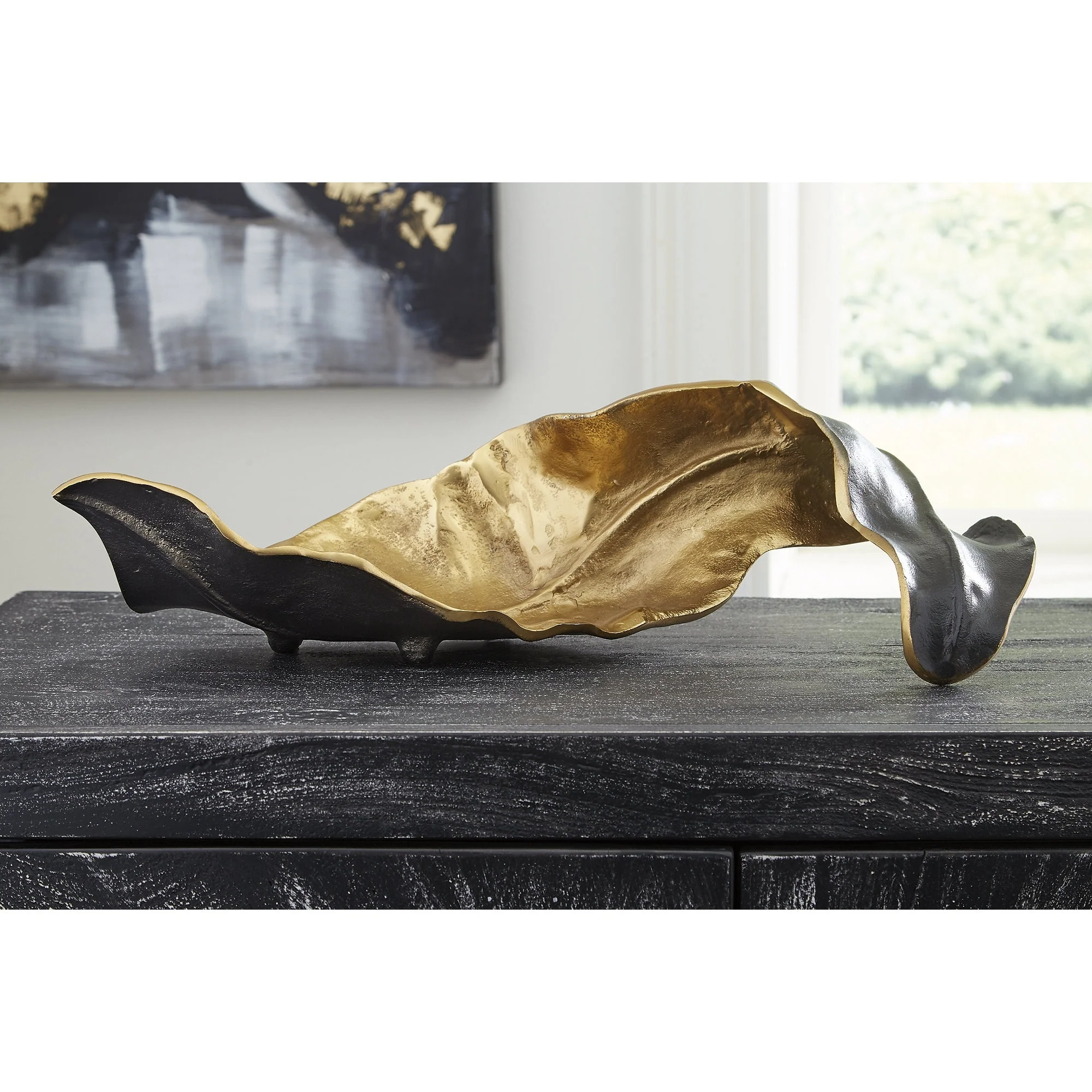 Melinda Black/Gold Finish Sculpture - 20