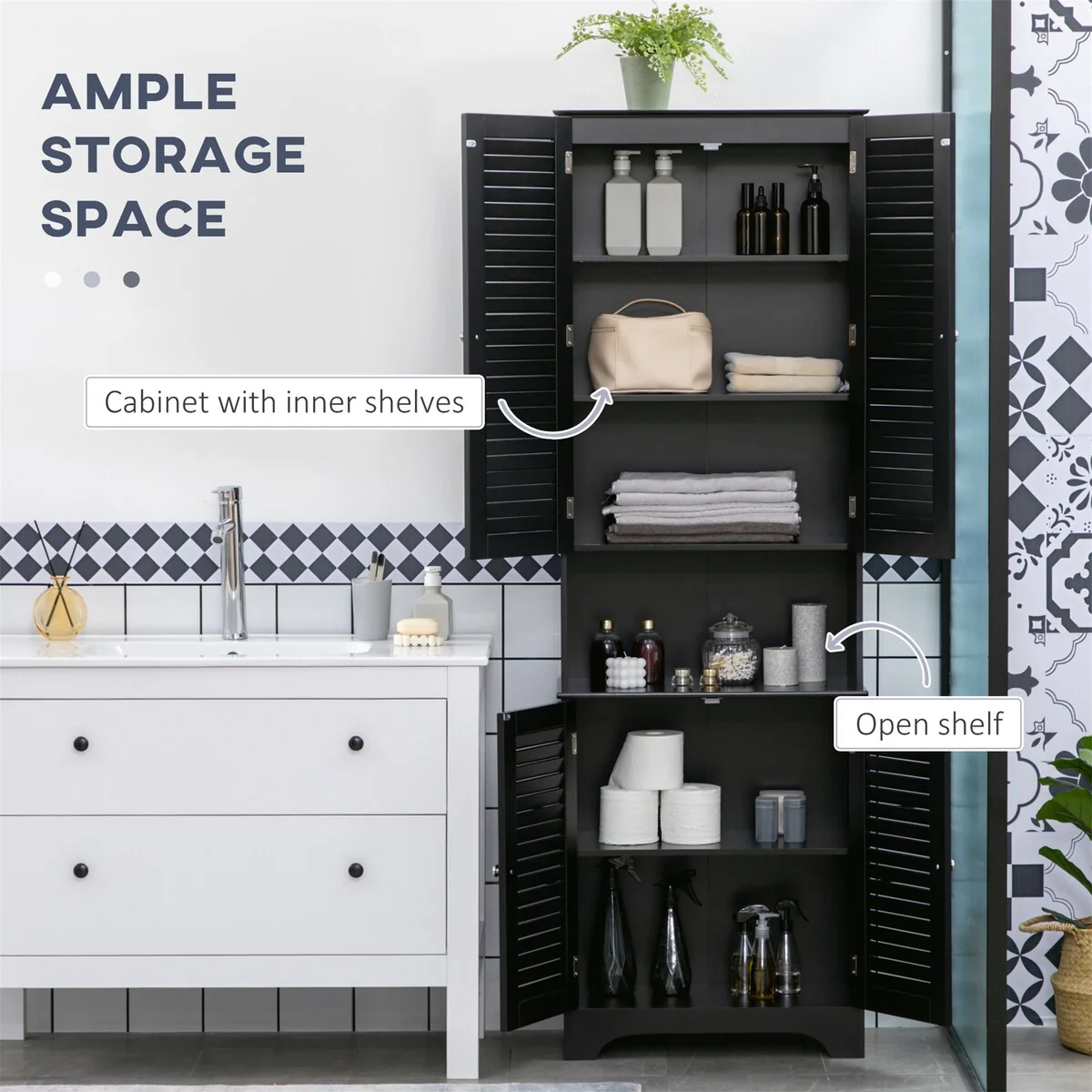 Tall Narrow Bathroom Storage Cabinet