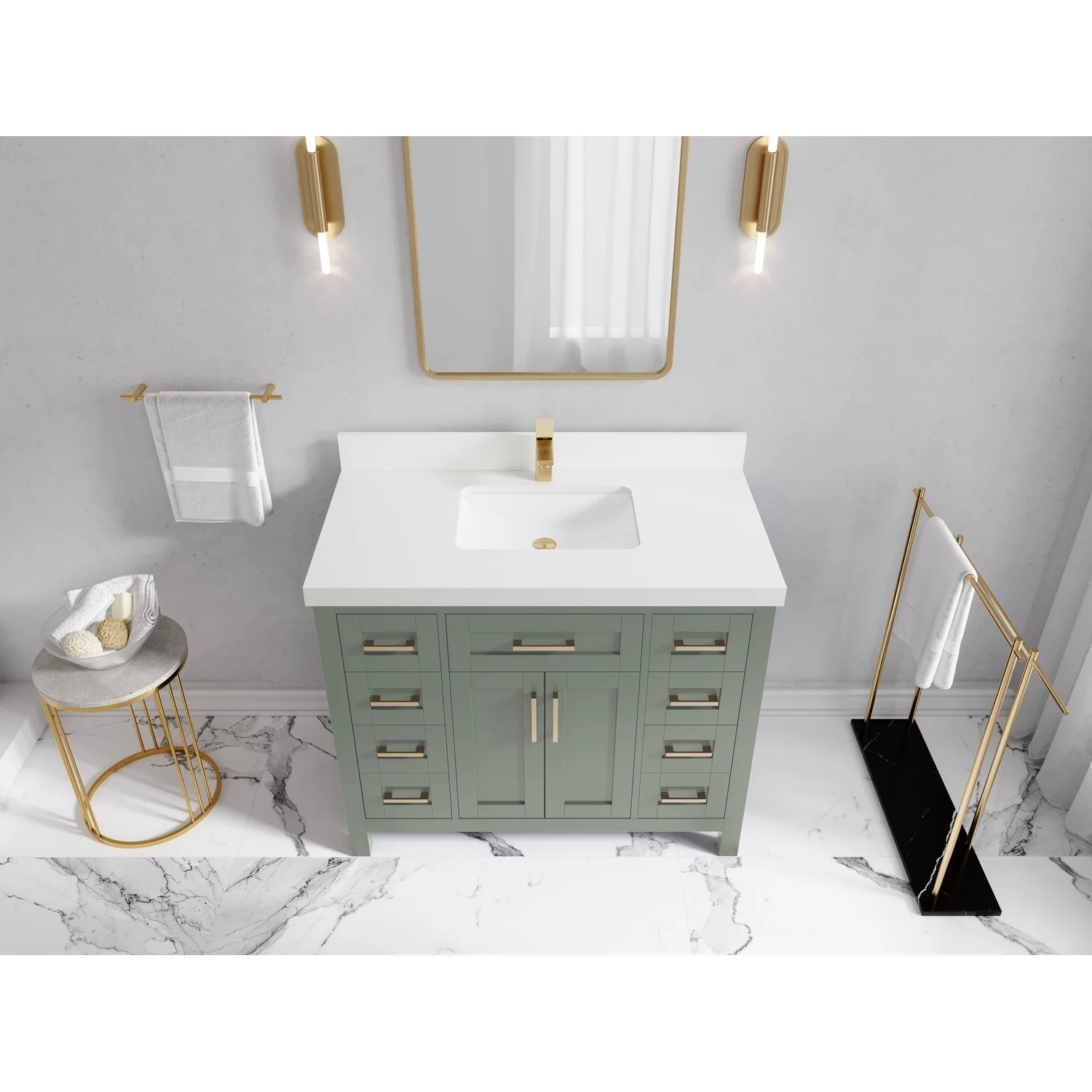 Willow Collections 42 in. W x 22 in. D Cambridge Single Sink Bathroom Vanity with Countertop