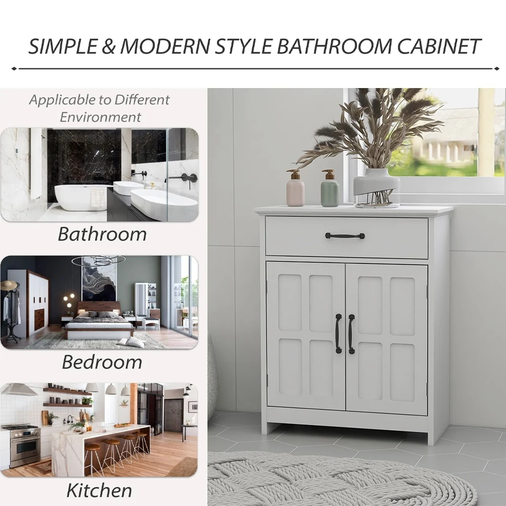 Freestanding Bathroom Floor Cabinet, Storage Cabinet