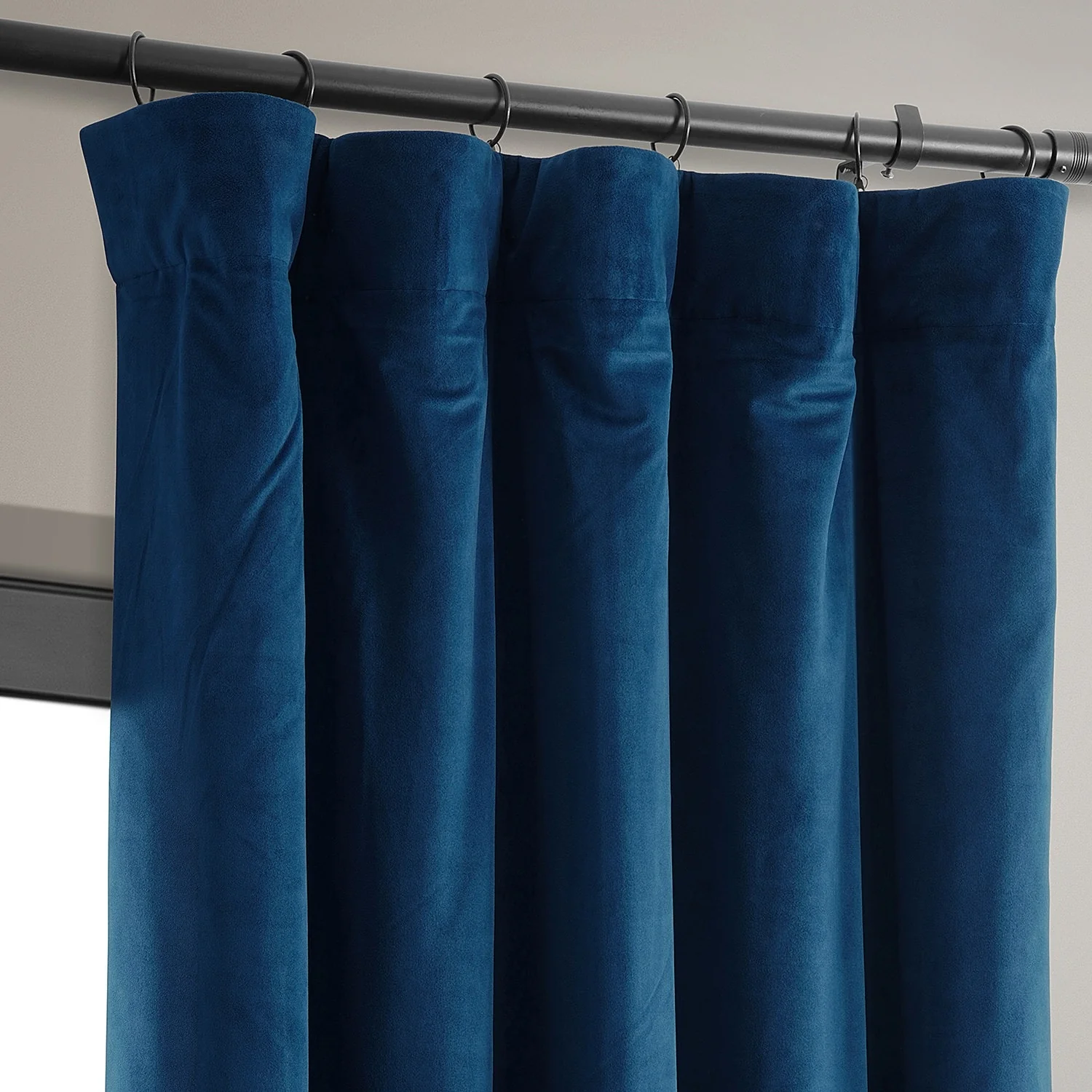 Exclusive Fabrics Signature Velvet Thermal Lined With 100% 4 Pass Blackout Curtains. (1 Panel)