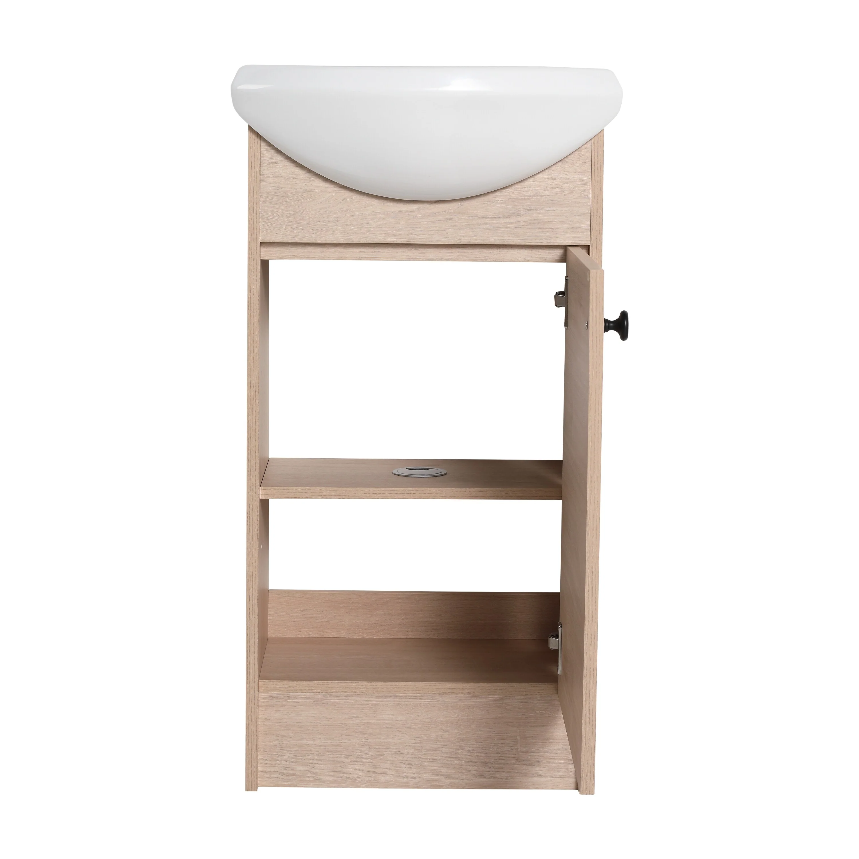 BNK 16/18/23 inch Freestanding/Floating Bathroom Vanity with Single Sink,Powder Room Vanity with Soft Close Door