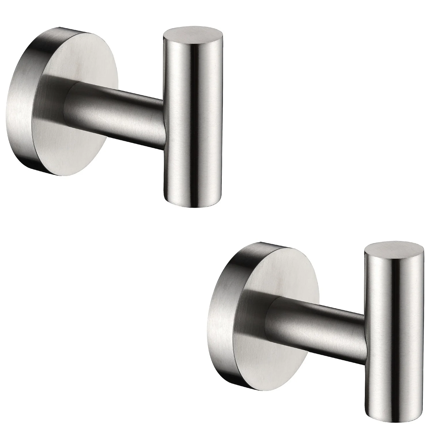 2- Pack Bathroom Robe and Towel Hook in Stainless Steel