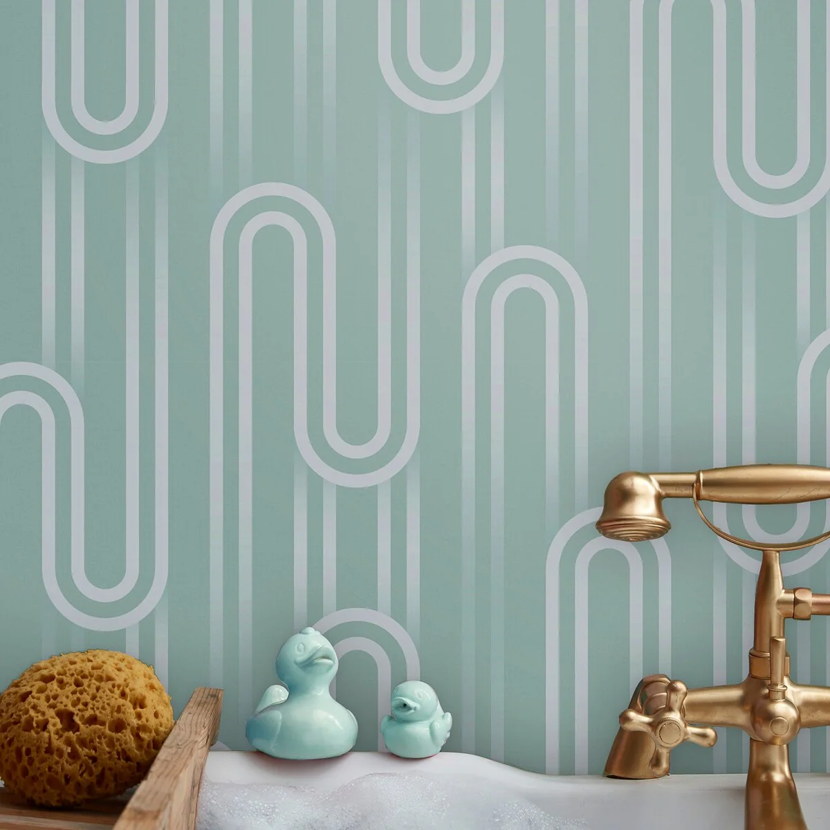 Envy Ups n Downs Pistachio Wallpaper