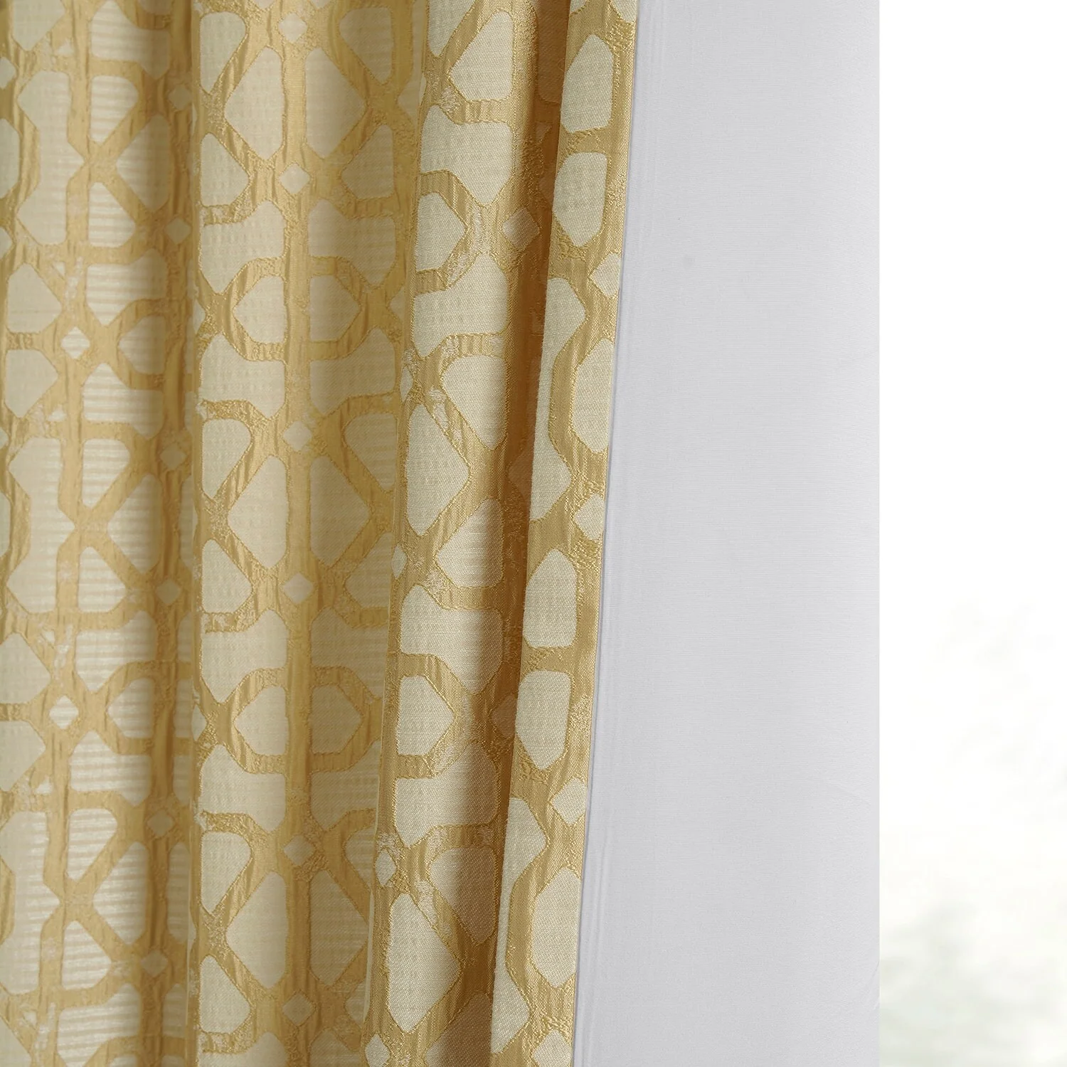 Exclusive Fabrics Jacquard Faux Silk Curtains - 1 Panel Room Darkening Curtain
