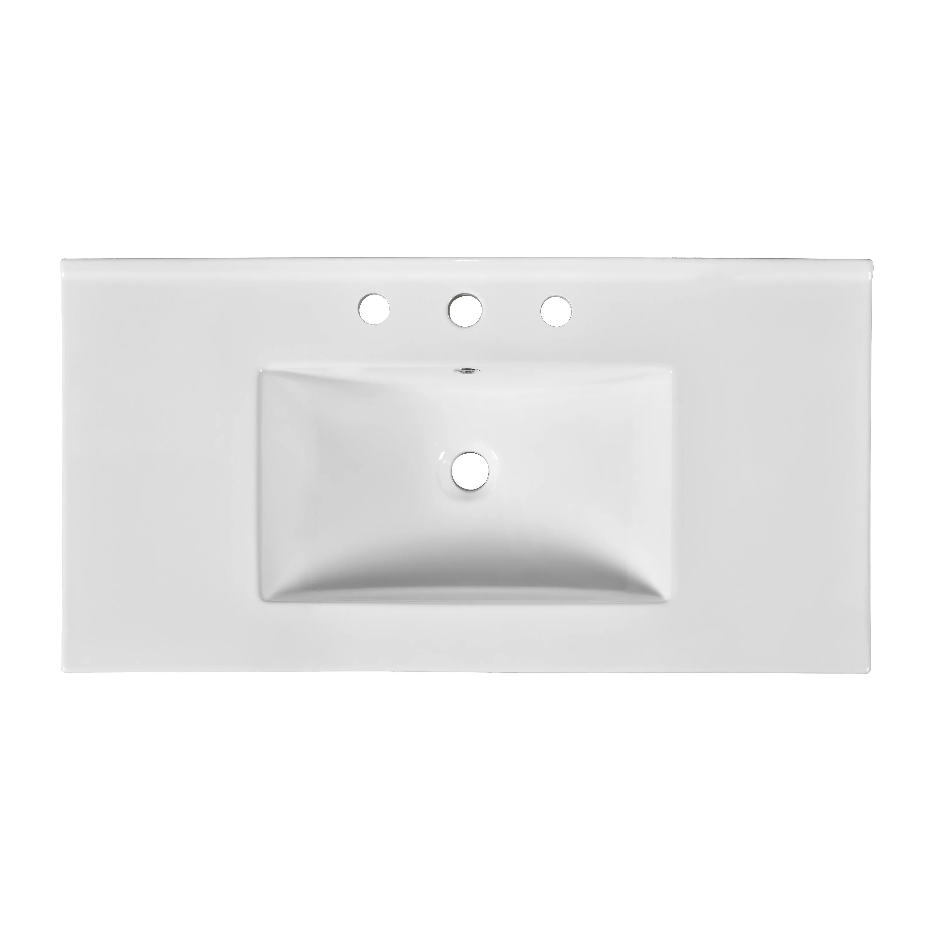 GDFStudio 36inch Bathroom Vanity with Ceramic Sink, Bathroom Storage Cabinet with 2 Drawers& Shelf