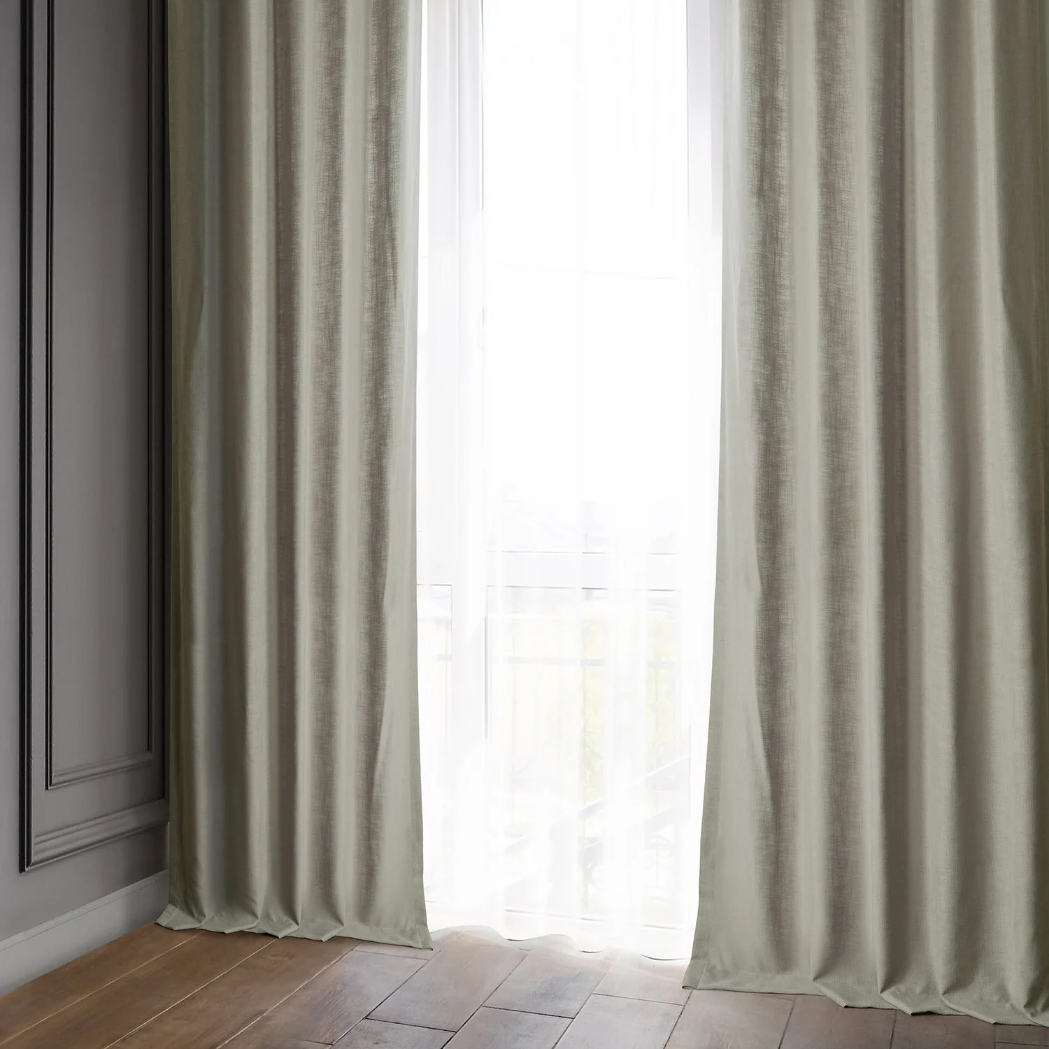 Exclusive Fabrics Classic Faux Linen Curtain (1 Panel)