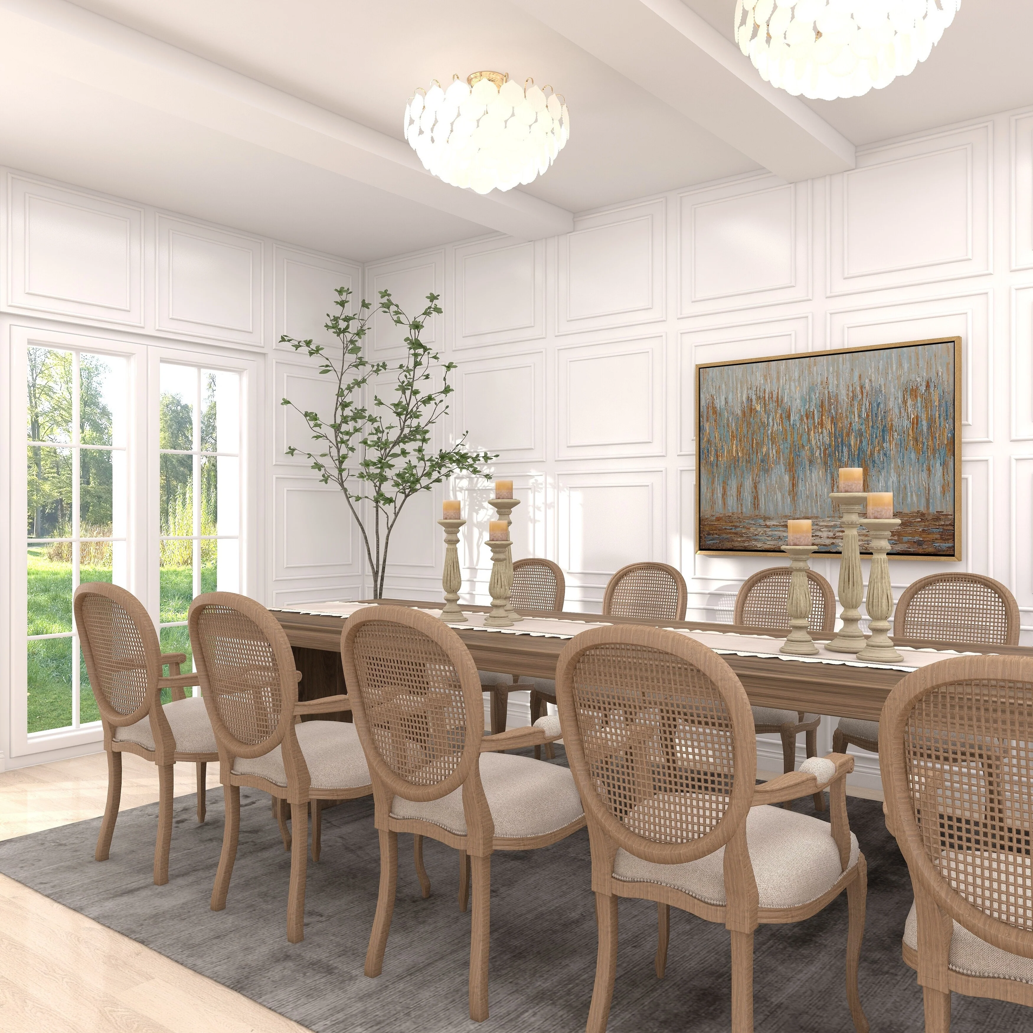 Traditional Mango Distressed Turned Pillar Wood Candle Holder (Set of 3) - Dark Brown, Beige, White