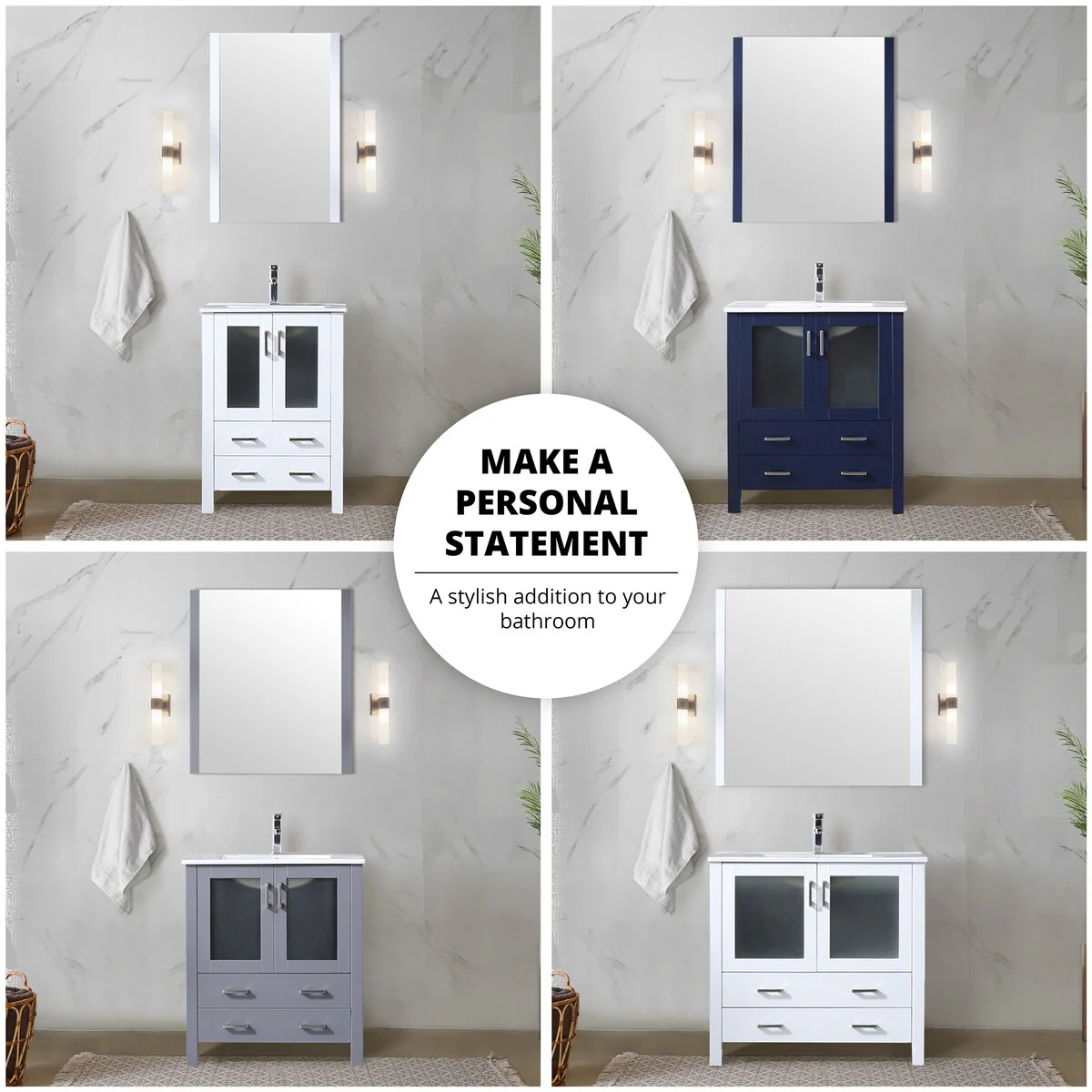 Lexora Volez 36 inch single Bathroom Vanity Complete Set With Faucet