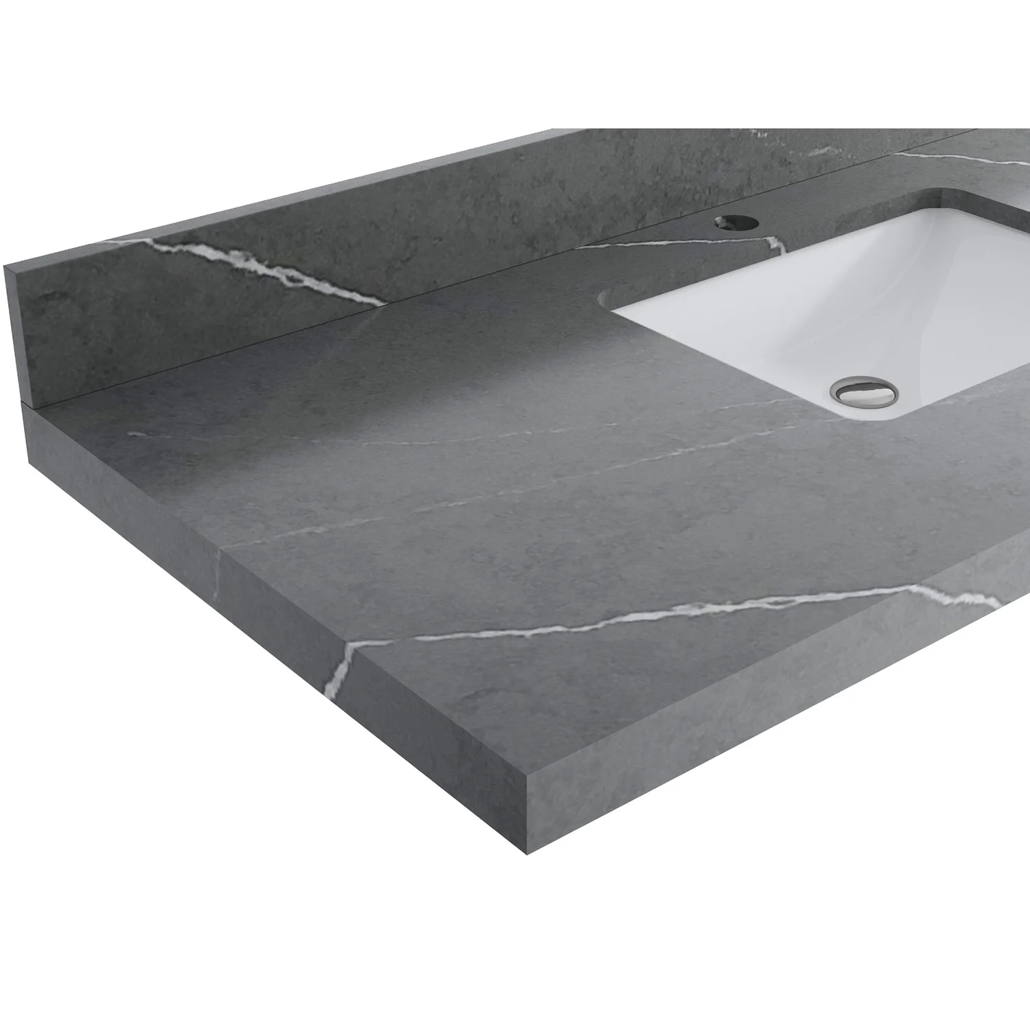 Willow Collection 60 in W x 22 in D x 36 in H Boston Double Bowl Sink Bathroom Vanity with Countertop