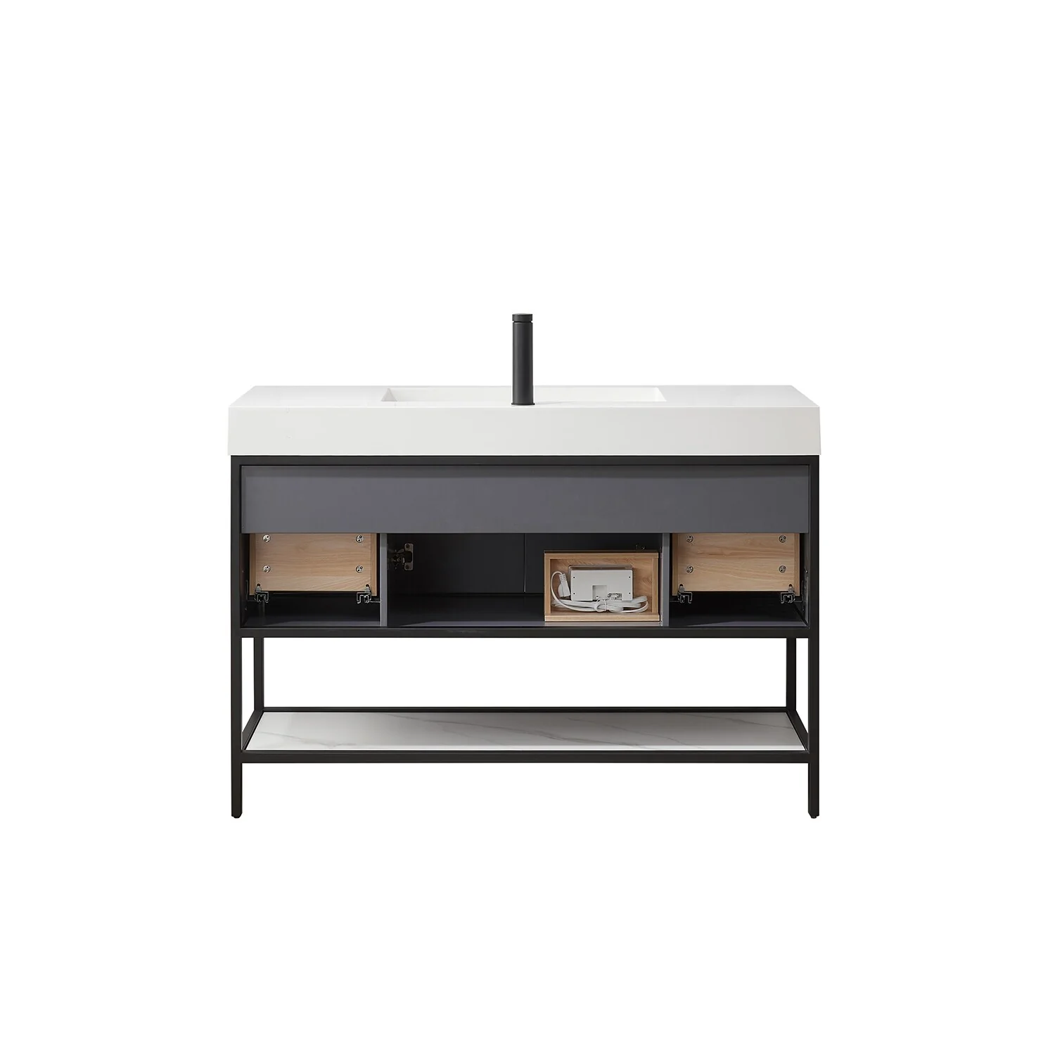 Marcilla 48 in. Single Sink Bath Vanity with Stone Sink Top
