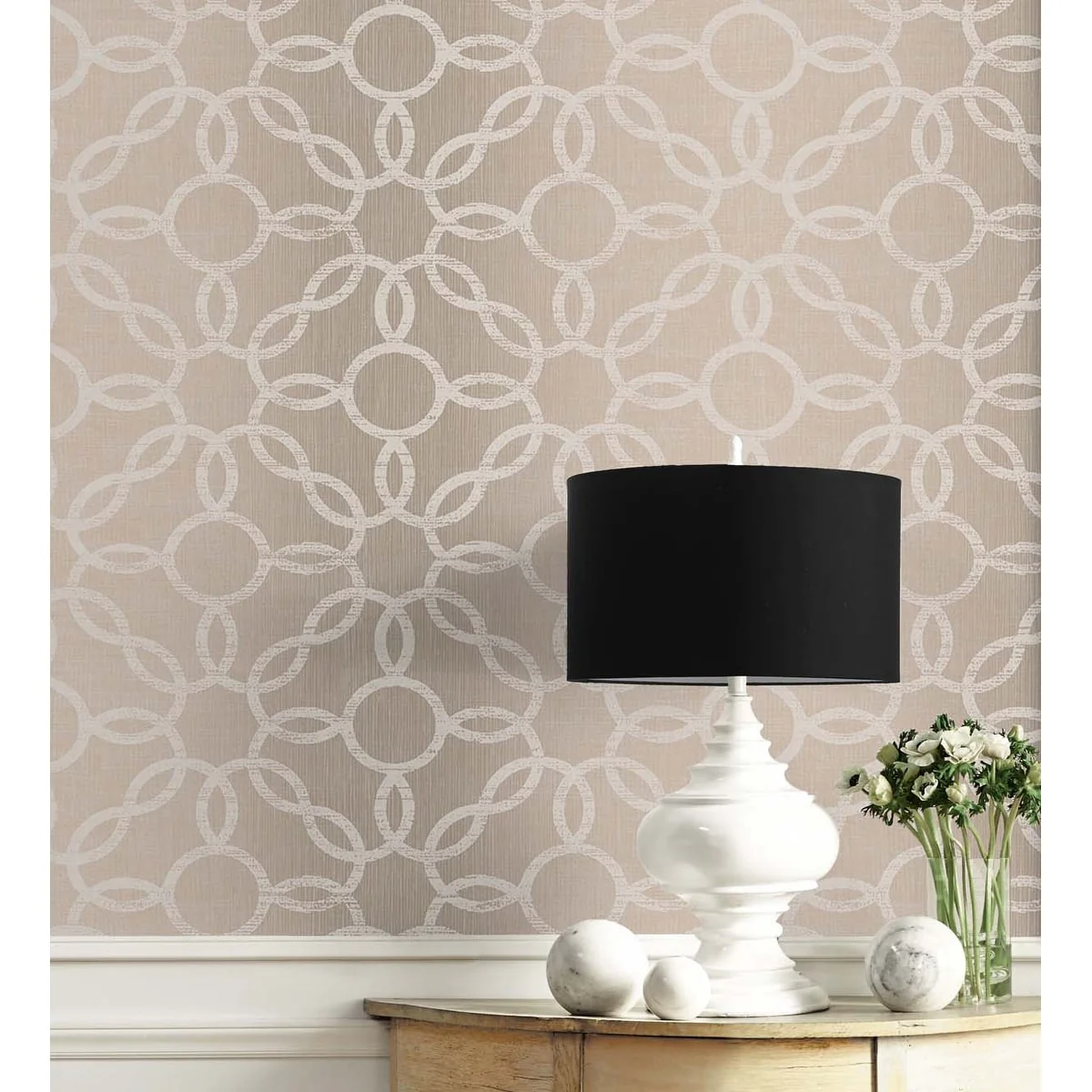 Seabrook Designs Pinson Geometric Unpasted Wallpaper