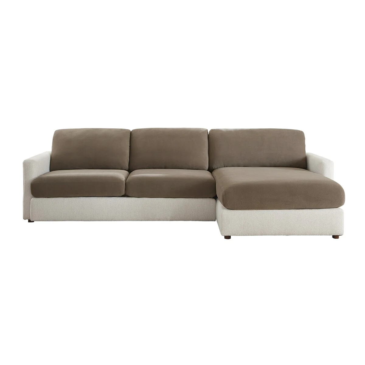 SureFit Stretch Pique Sectional Couch Cushion Slipcovers