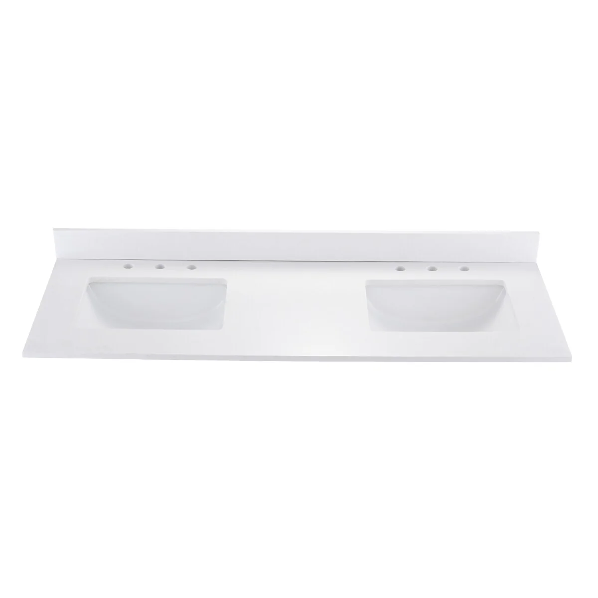 BATHLET 60 inch Quartz Countertop Double Sink Bathroom Vanity Set