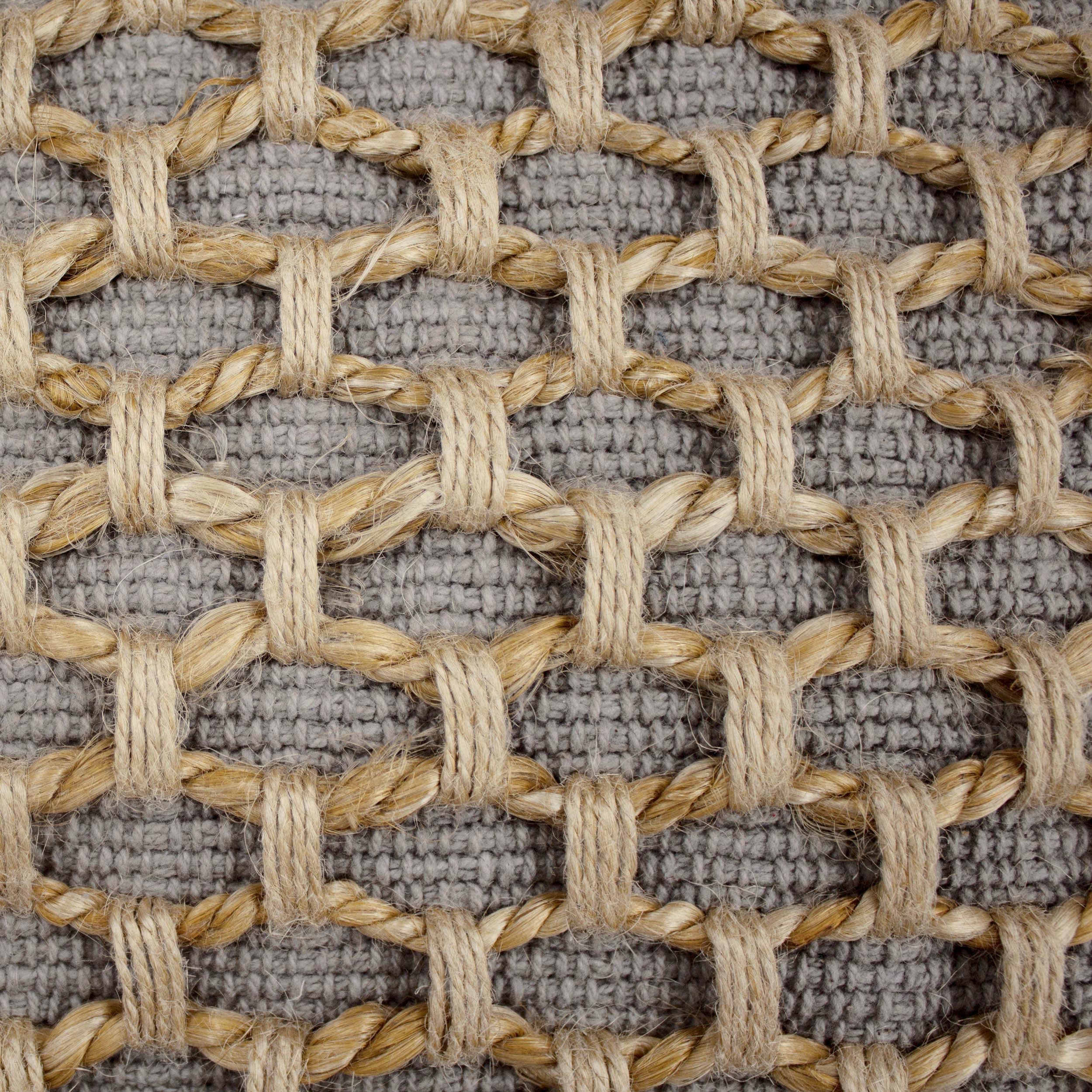 Boho Living Jada Braided Cotton/Jute Throw Pillow Covers