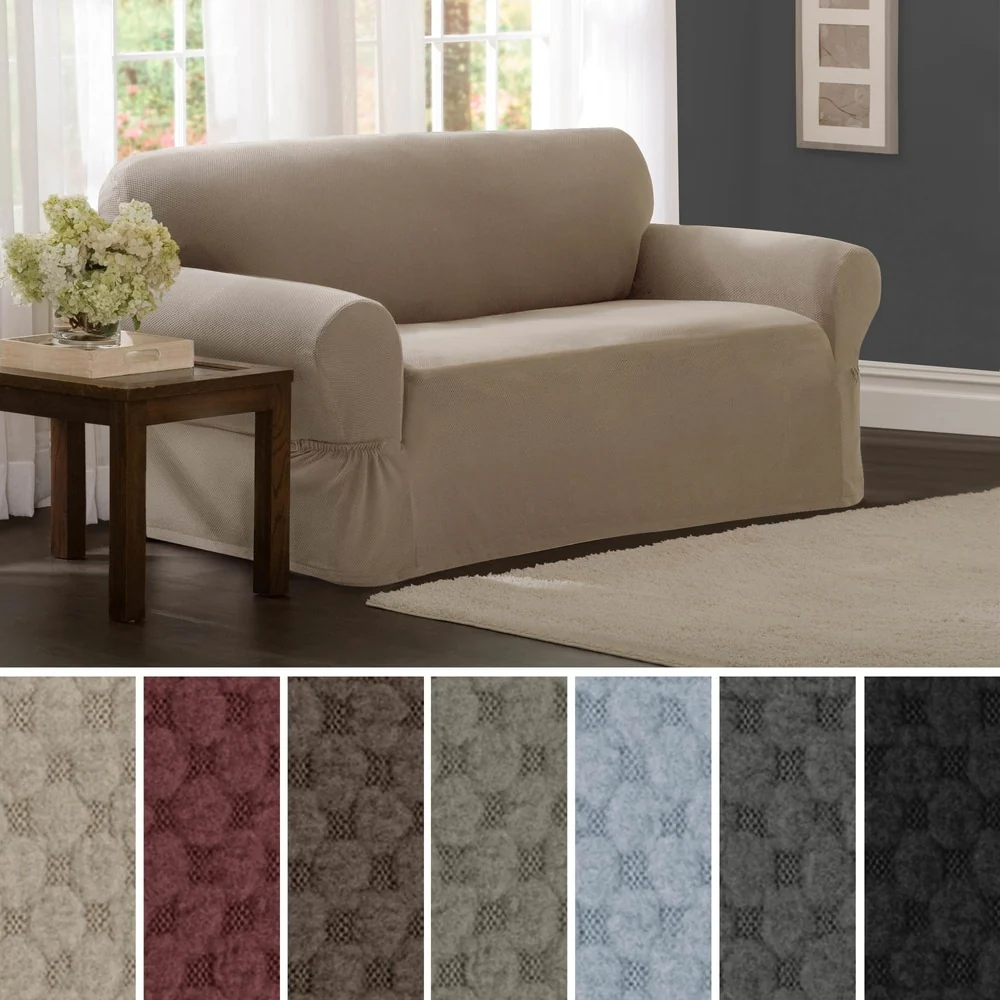 Maytex Stretch Pixel 1 Piece Loveseat Furniture / Slipcover - 34