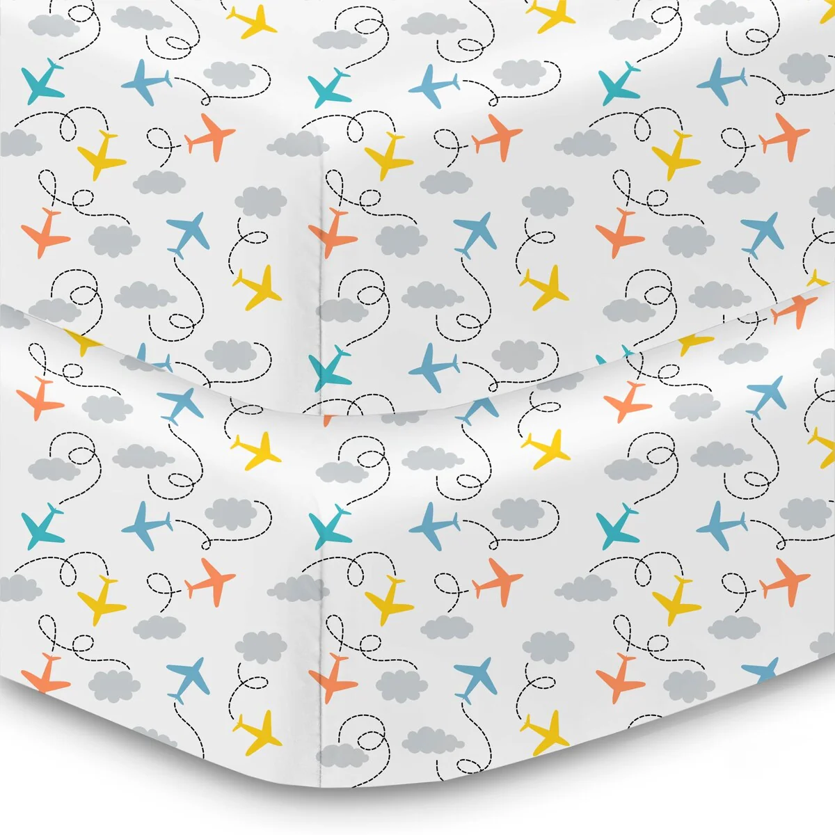 BreathableBaby Cotton Percale Fitted Sheet, For 52