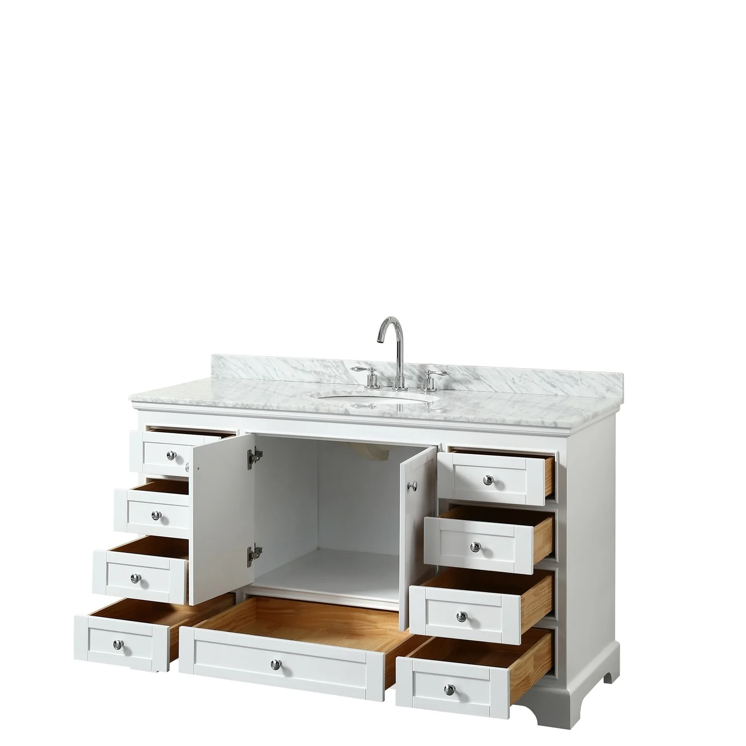 Deborah 60-inch Single Vanity, Oval Sink, No Mirror