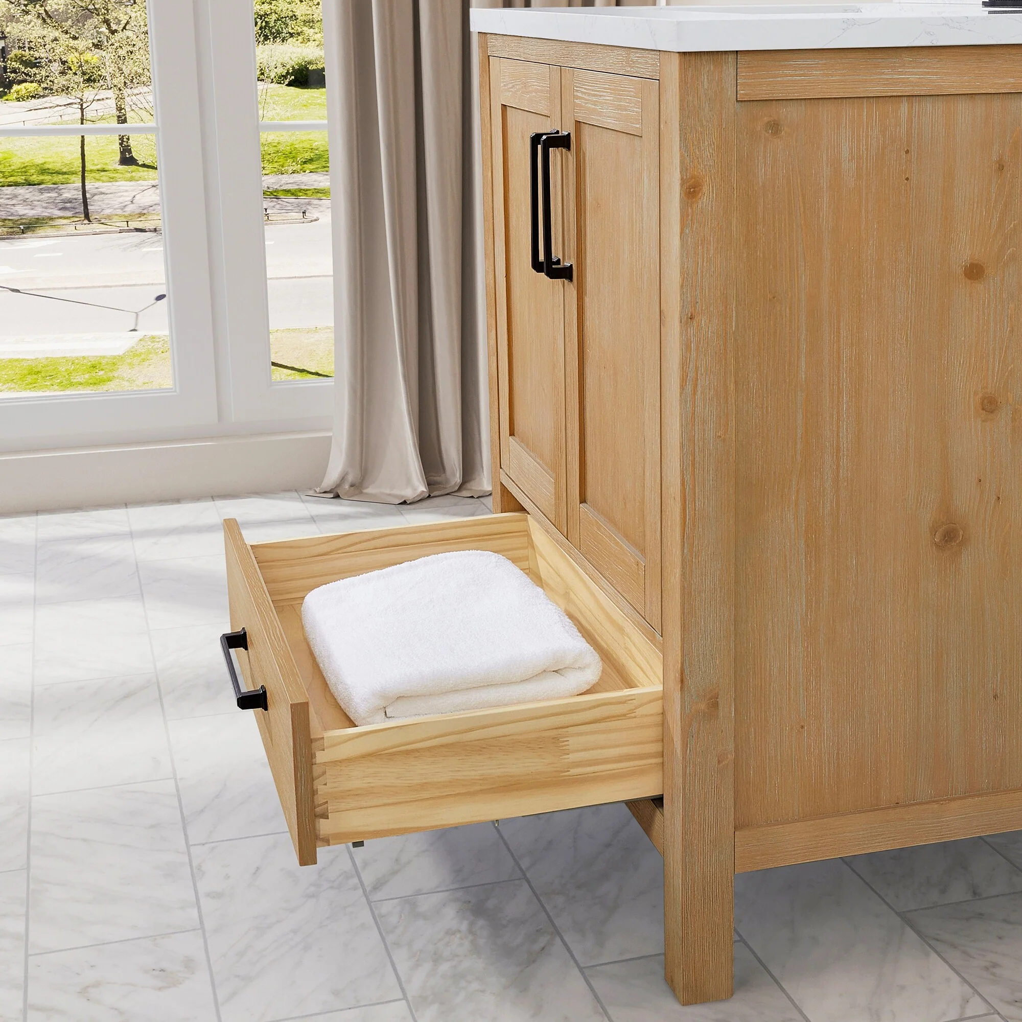 Shannon Bath Vanity with Composite Stone Countertop without Mirror