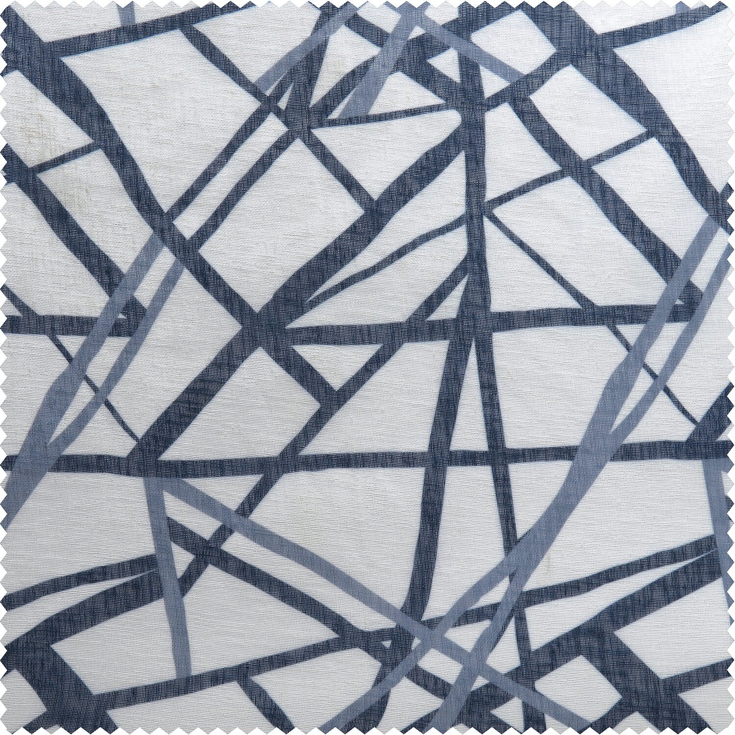 Exclusive Fabrics Matrix Printed Faux Linen Sheer Curtain (1 Panel)