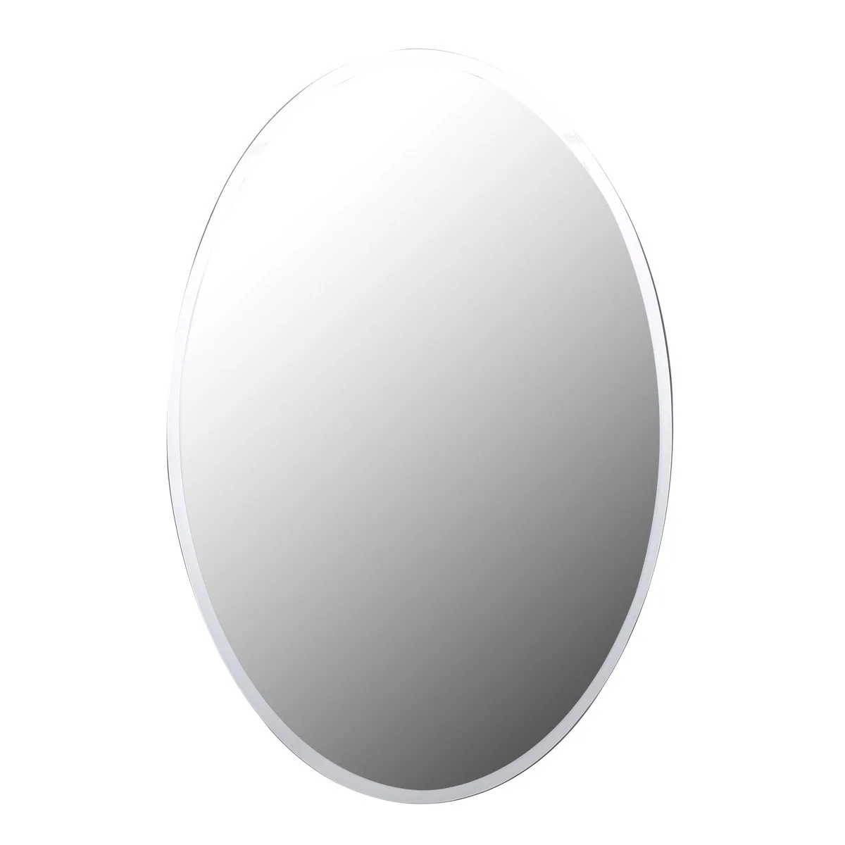 Oval Medicine Cabinet Wall Mounted Brushed Stainless Steel with Mirror 26
