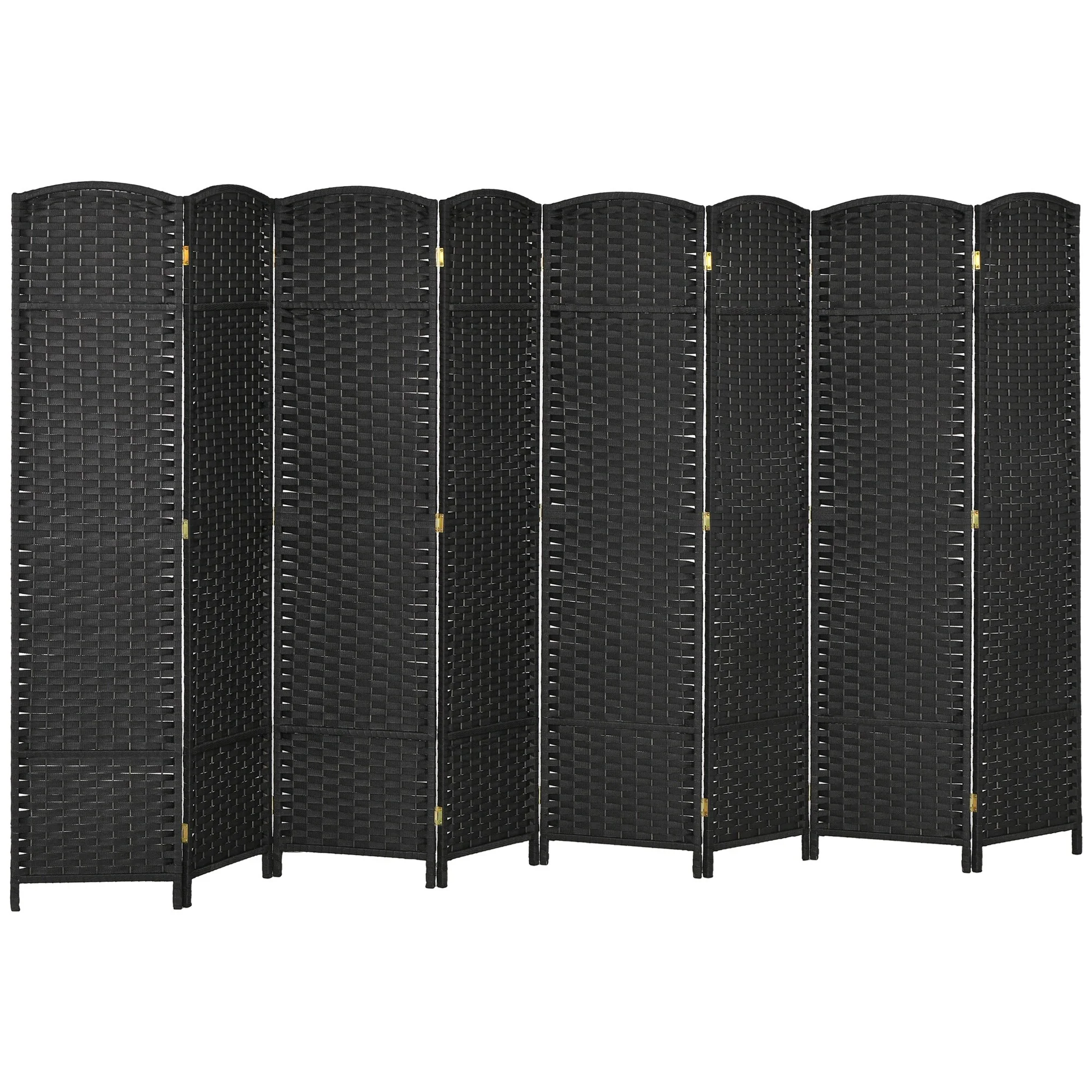 HOMCOM Room Divider, 8 Panel Folding Privacy Screen, 5.6' Tall Freestanding Wall Partition