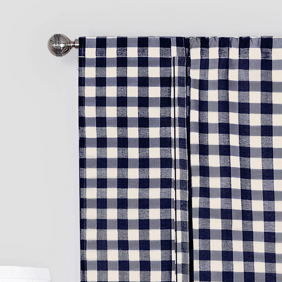 Achim Cotton Blend 63-inch Long Buffalo-check Window Tie-Up Shade