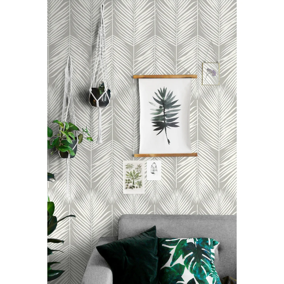NextWall Palm Silhouette Peel and Stick Wallpaper