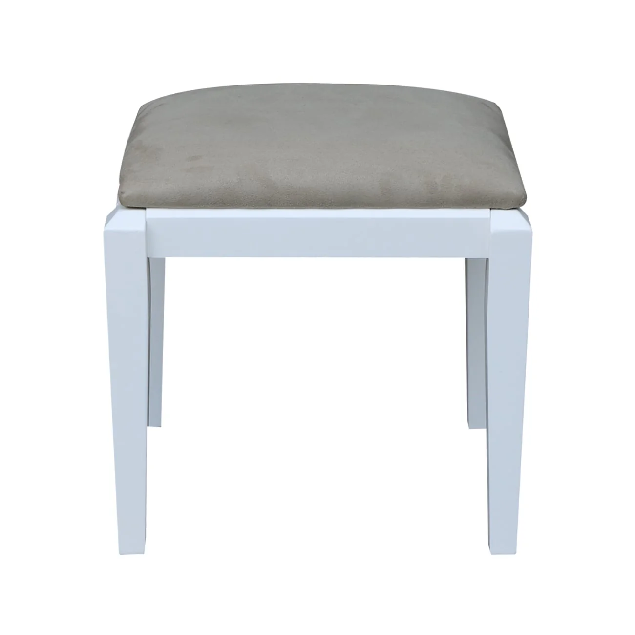 Solid Wood Upholstered Vanity Bench - N/A