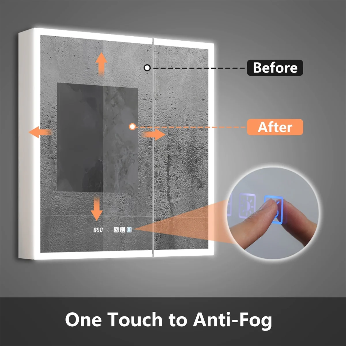 ExBrite Led Lighted Medicine Cabinet Recessed or Surface with Mirrors