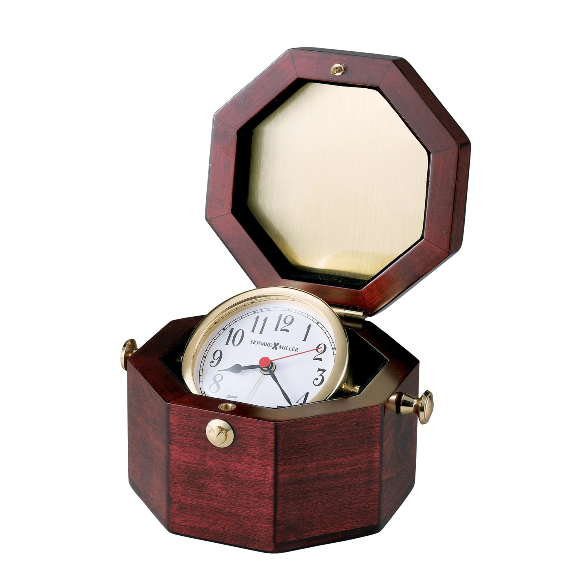 Howard Miller Chronometer Vintage Nautical Captains Alarm Mantel Clock