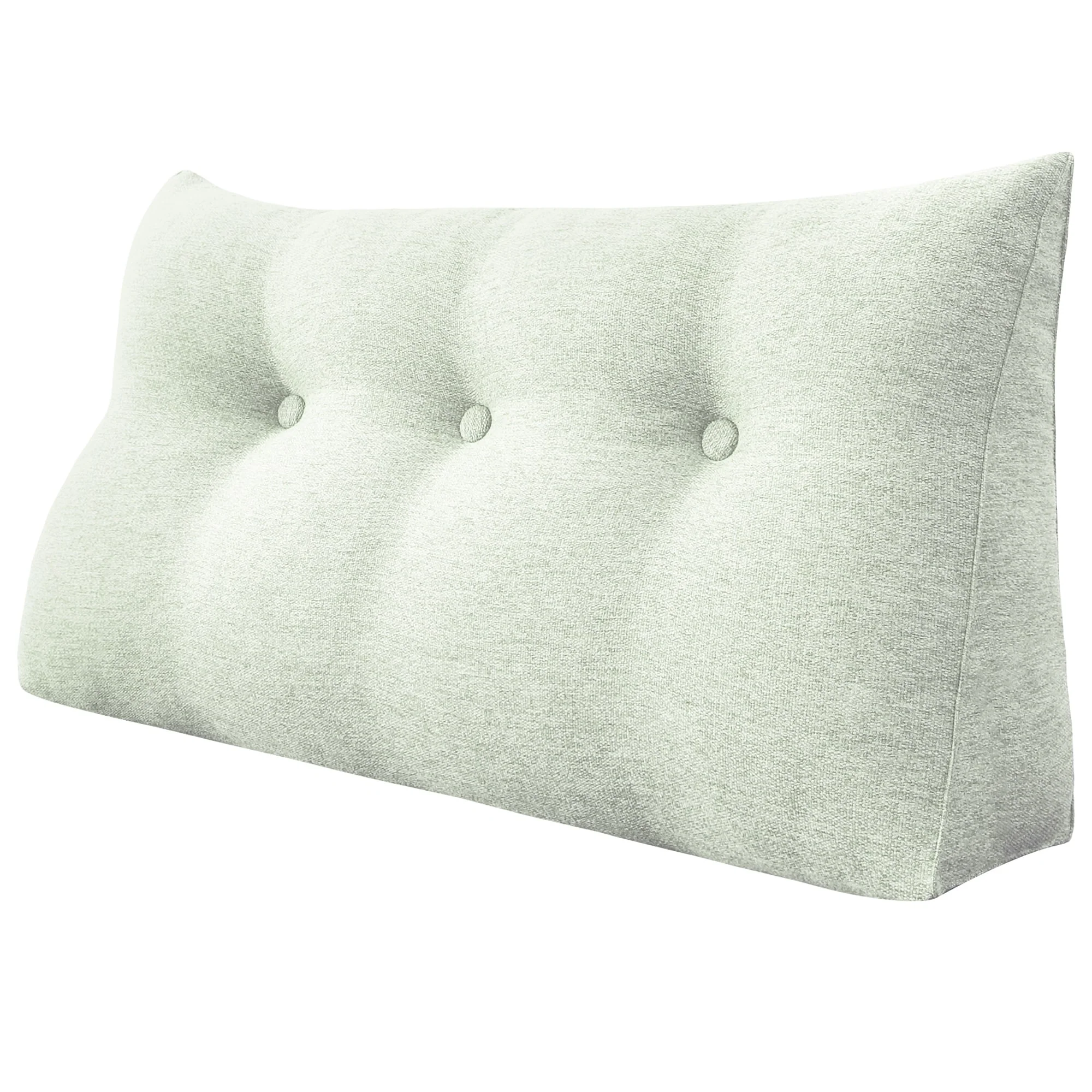 WOWMAX Bed Rest Wedge Reading Pillow Headboard Backrest Daybed Support Ivory California King