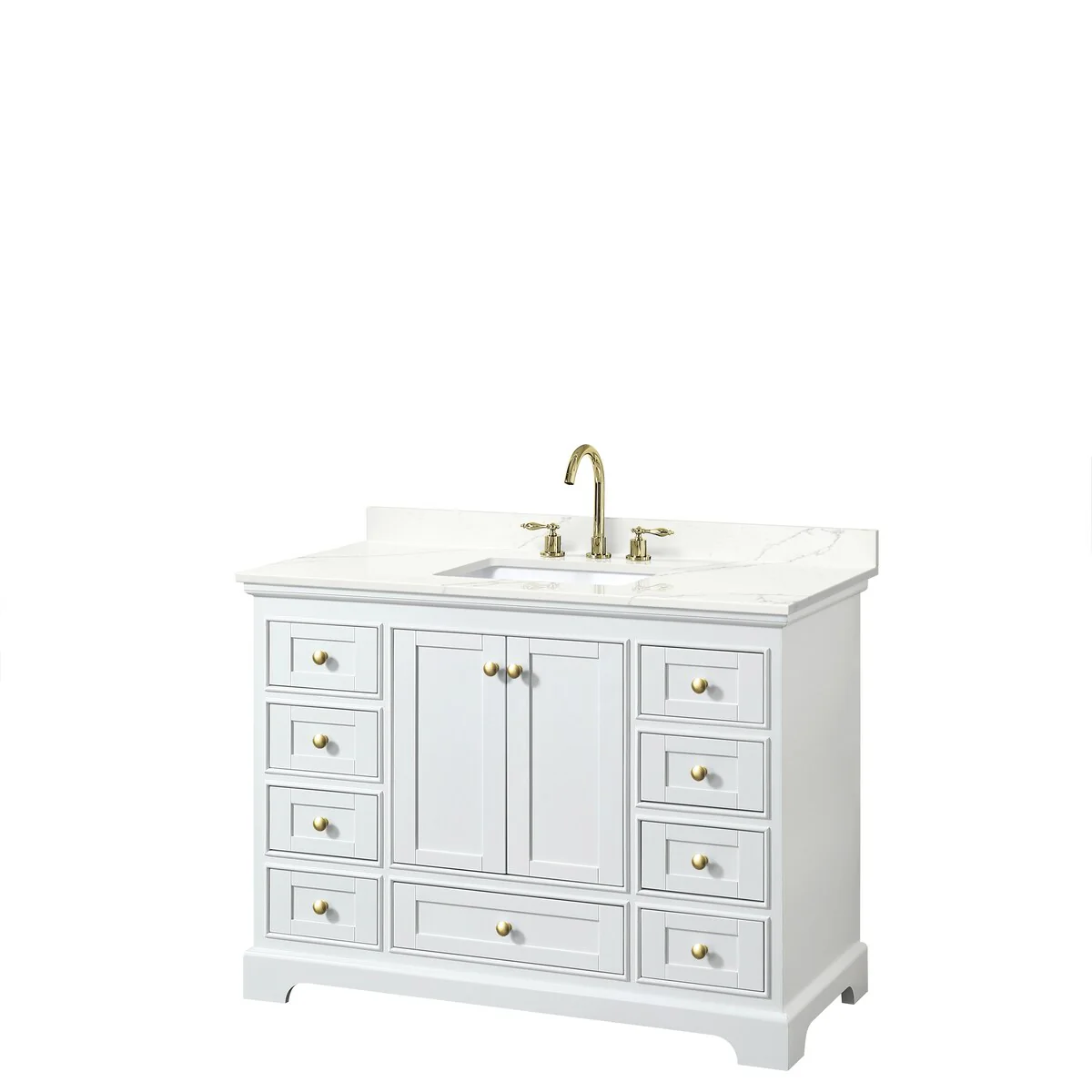 Deborah 48-inch Single Vanity, Quartz Top