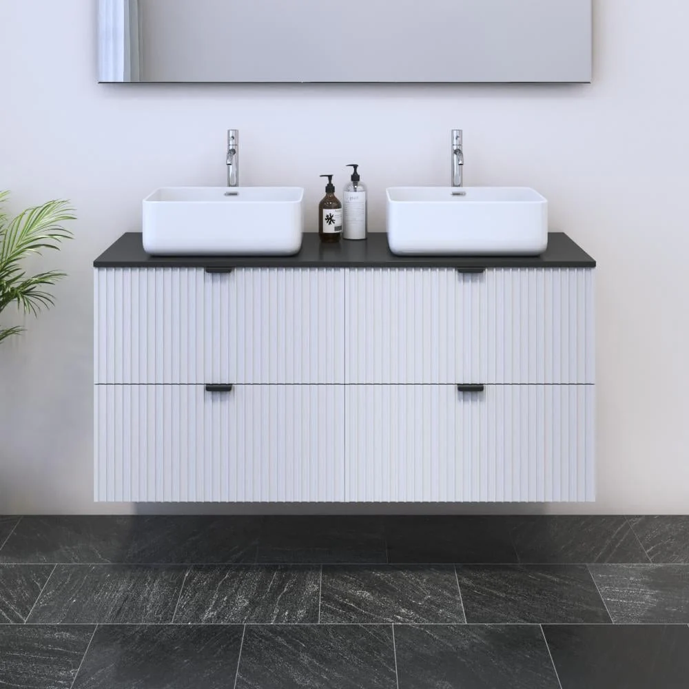 Nicole 4S 120 Double Sink Floating Bathroom Vanity (48