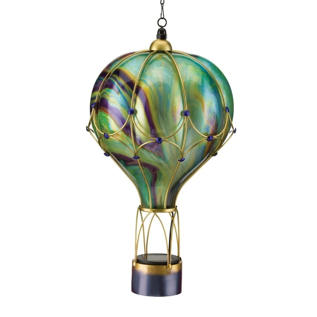 Swirl Balloon Solar Lantern LG - Green