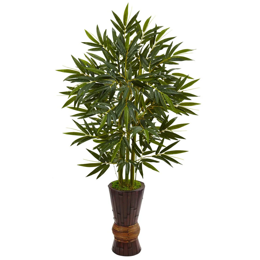 Nearly Natural 5-foot Bamboo Tree in Bamboo Planter