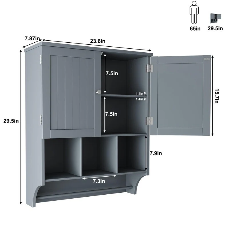 Bathroom Wall Cabinet - 7.87
