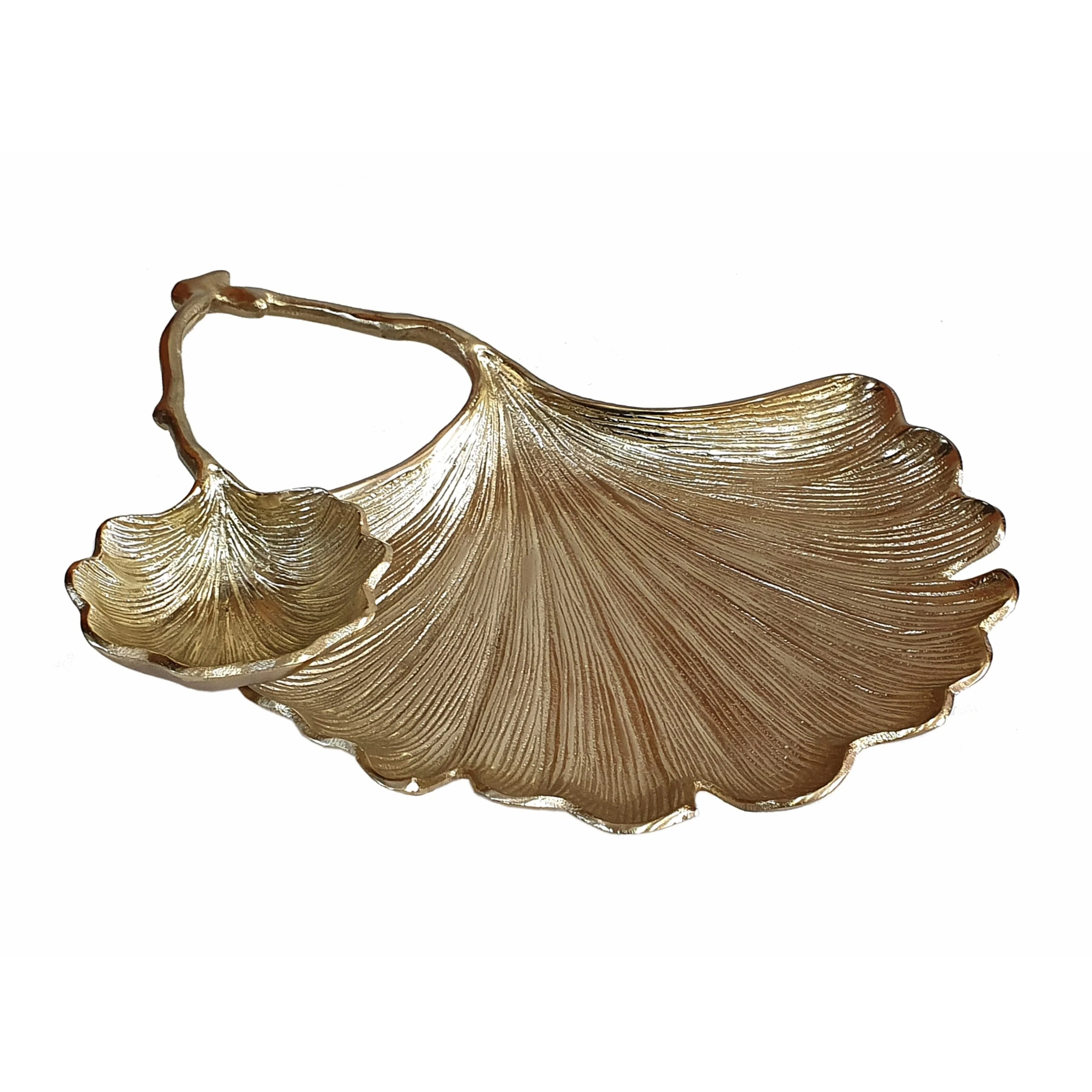 A&B Home Decorative Gingko Leaf Double Bowl